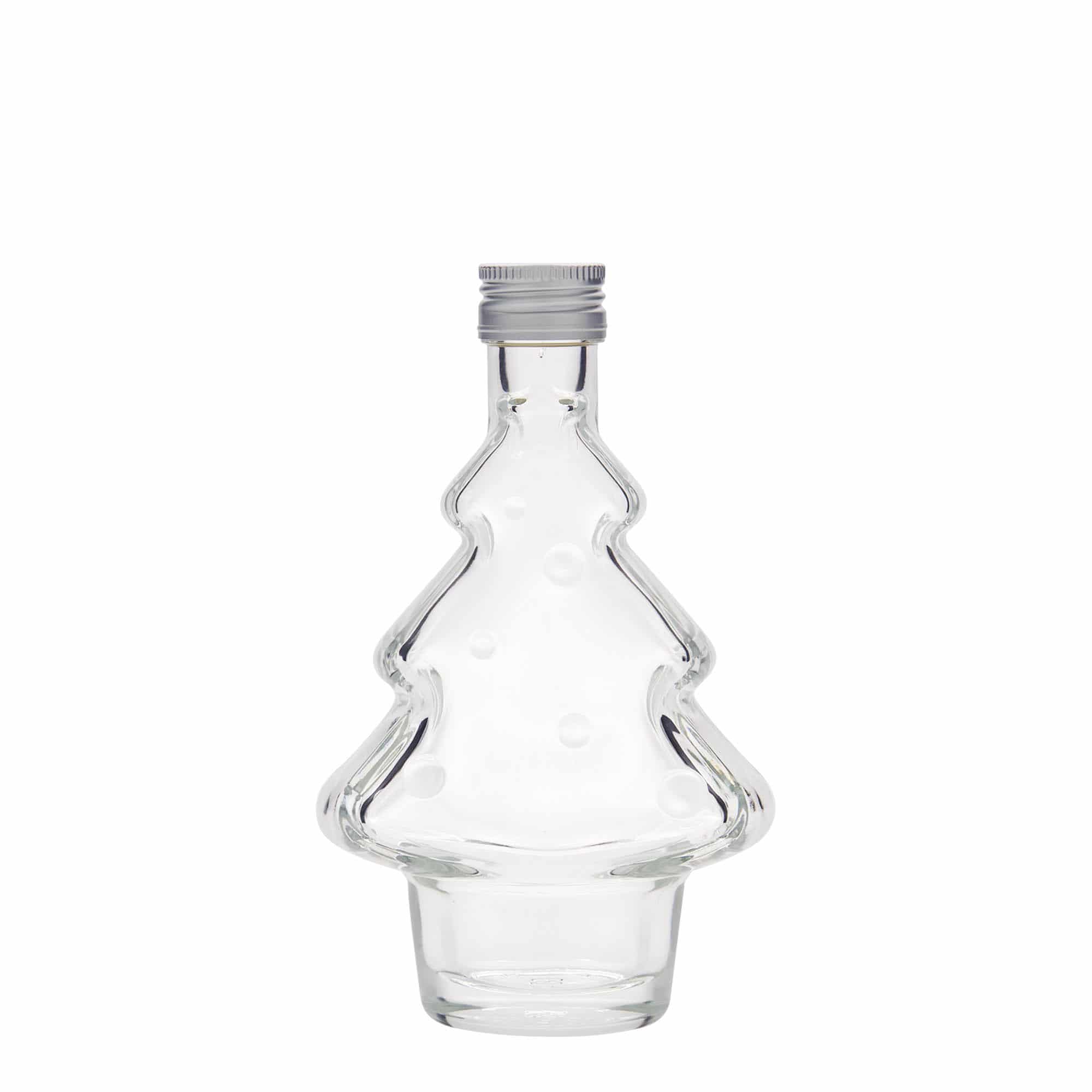 Botella de vidrio de 200 ml 'Árbol de Navidad', boca: PP 28