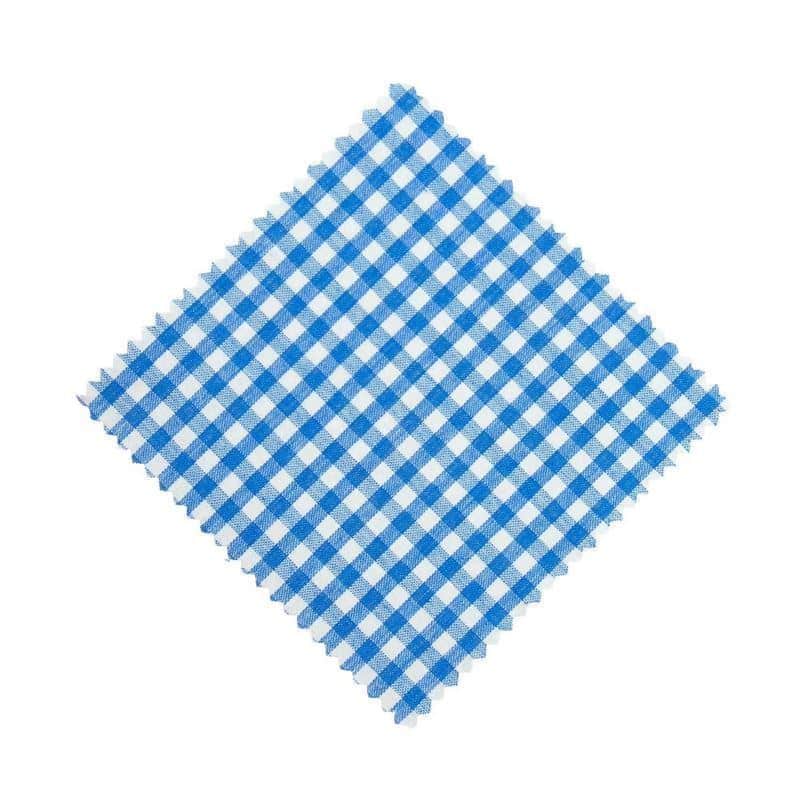 Cubretapas de tela a cuadros 12x12, cuadrado, textil, petróleo, boca: TO38-TO53 Cubretapas de tela a cuadros 12x12, cuadrado, textil, petróleo, boca: TO38-TO53