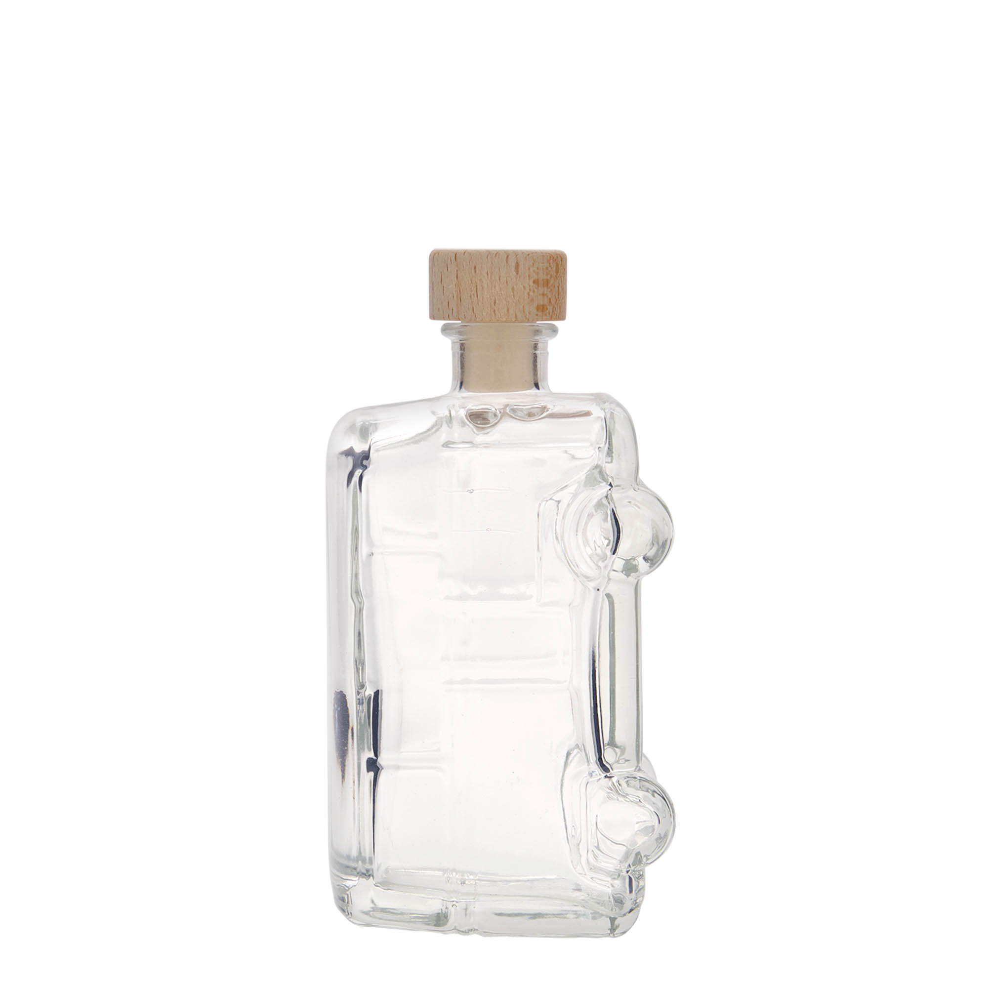 Botella de cristal de 200 ml 'Bulli', boca: corcho