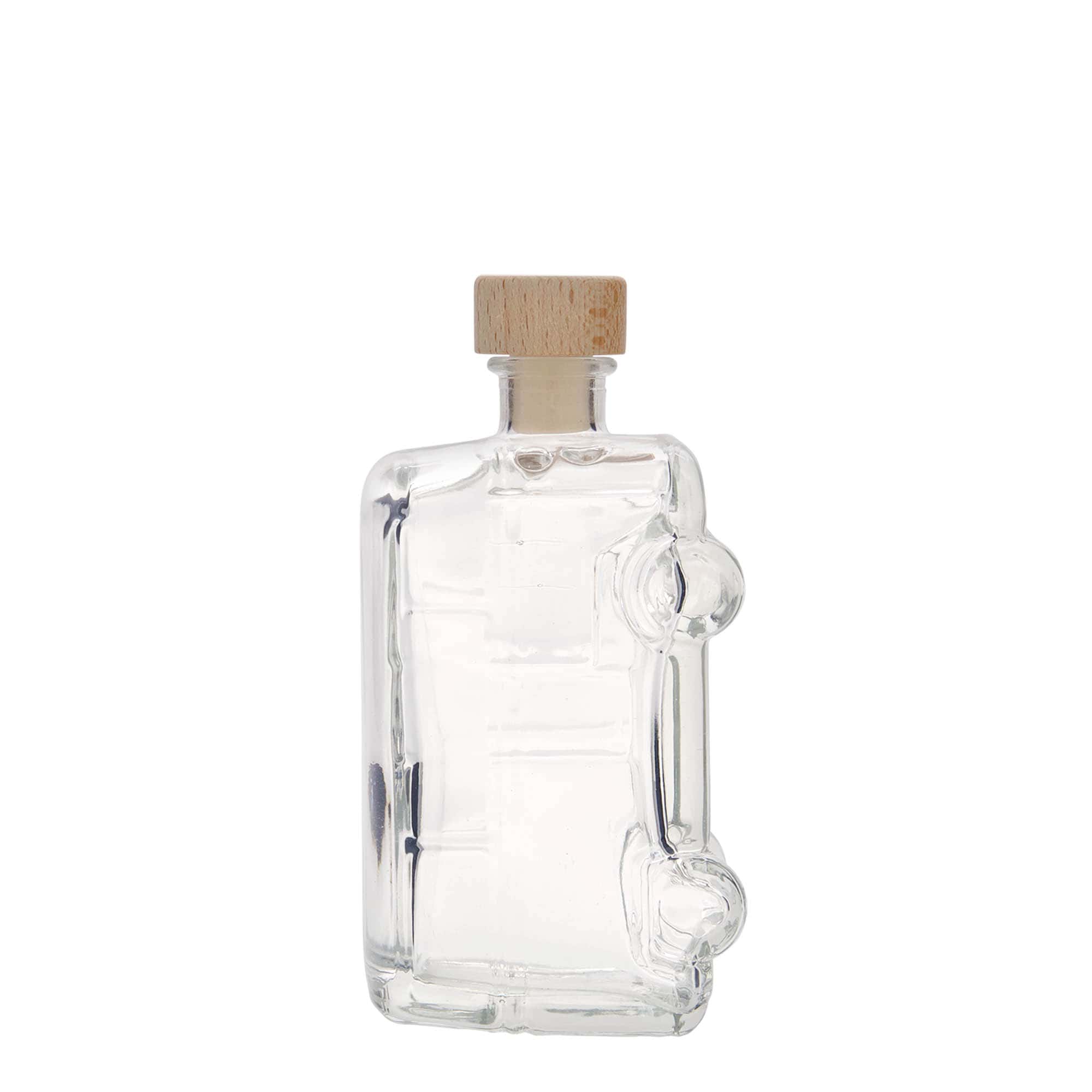 Botella de cristal de 200 ml 'Bulli', boca: corcho