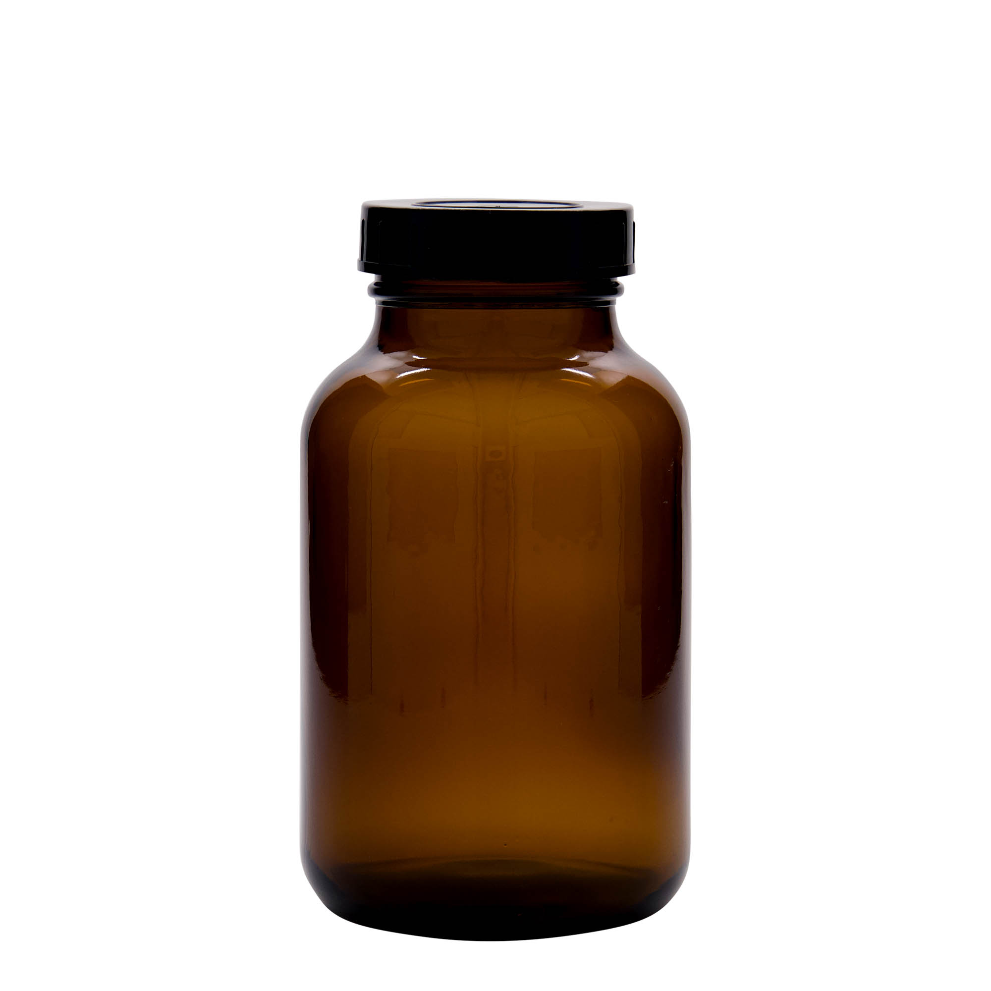 1.000 ml frasco de boca ancha, marrón, boca: DIN 68