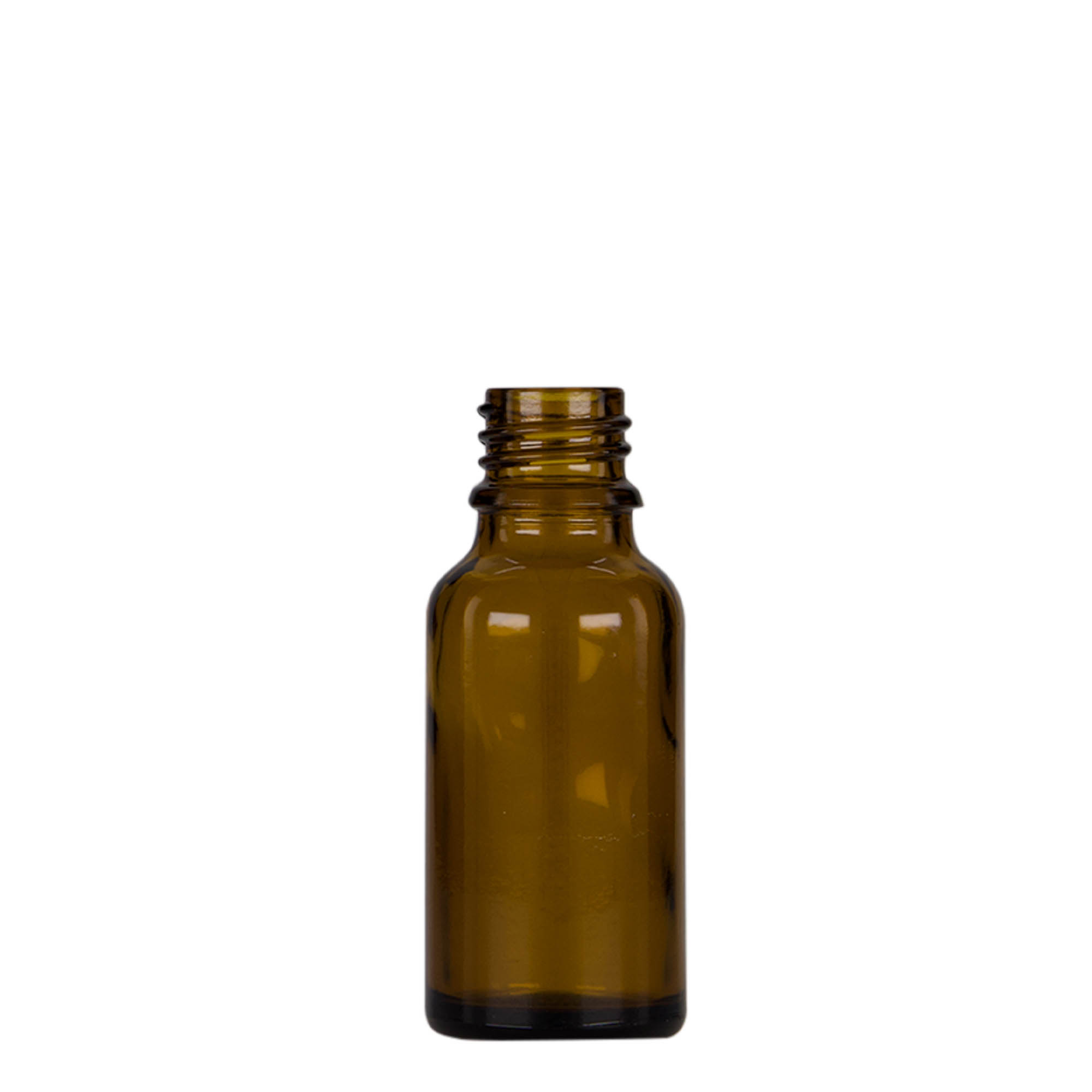 Frasco cuentagotas de 20 ml para medicina, vidrio, marrón-negro, boca: DIN 18