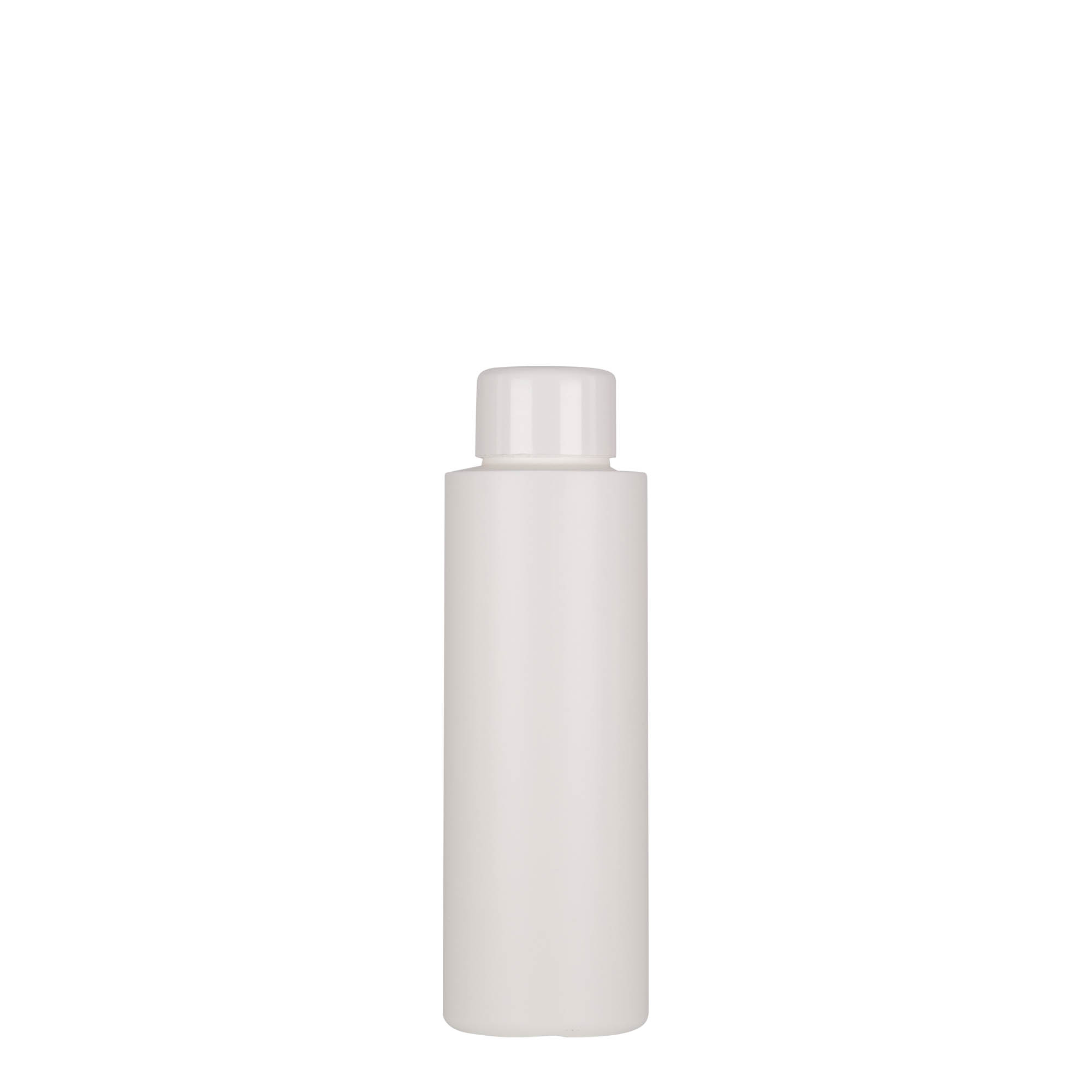 Botella de plástico de 100 ml 'Pipe', HDPE verde, blanco, boca: 24/410