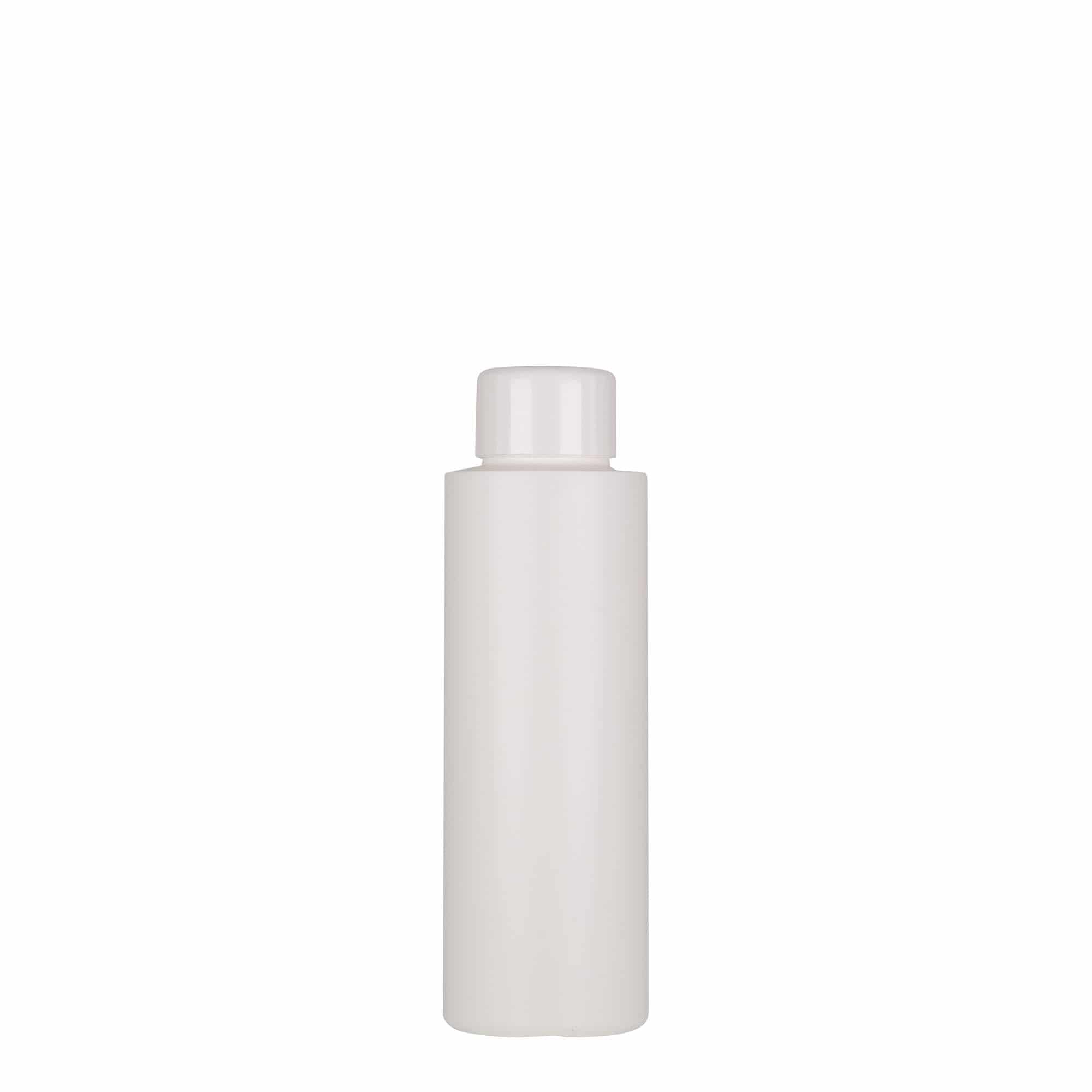 Botella de plástico de 100 ml 'Pipe', HDPE verde, blanco, boca: 24/410
