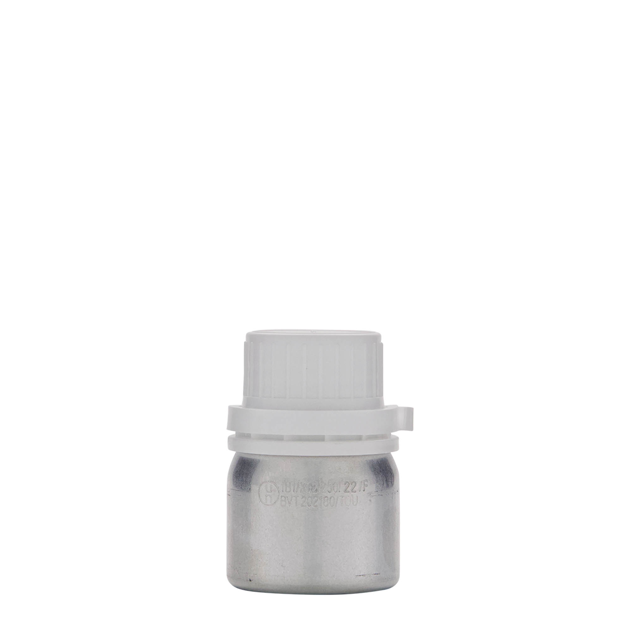 Botella de aluminio de 50 ml, metal, plateado, boca: DIN 32