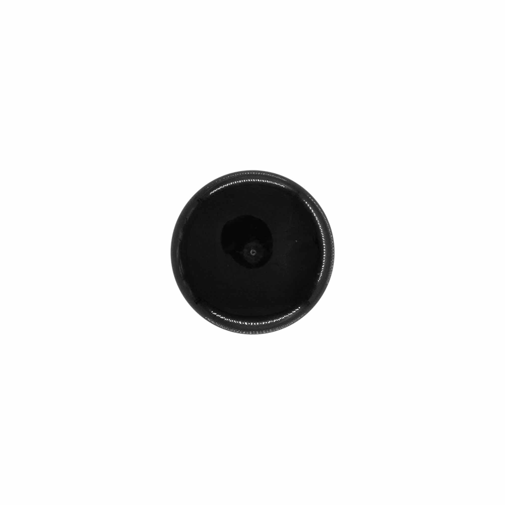 Tapa de rosca con inserto de jeringa, plástico PP, negro, para boca: 24/410