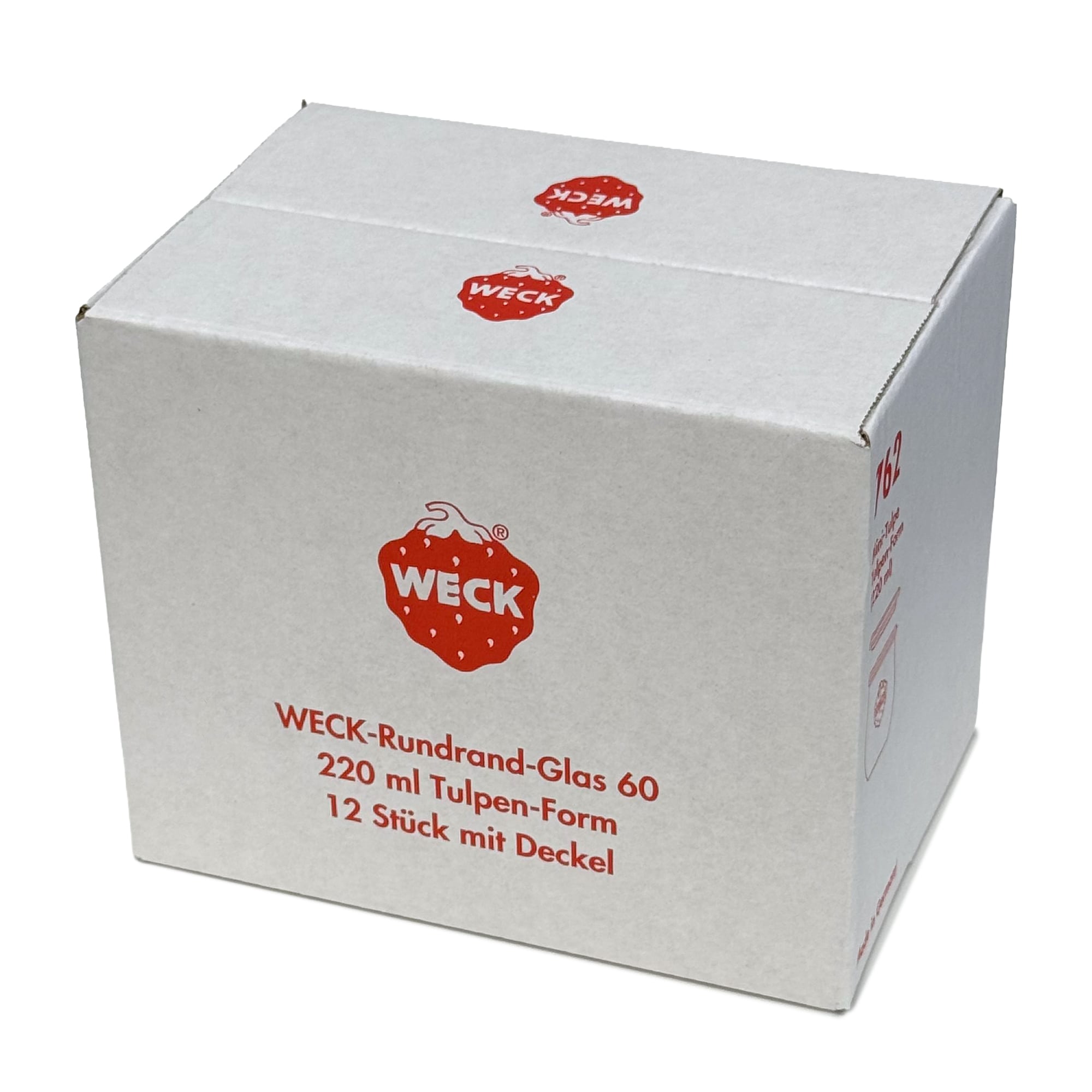 12x 220 ml vaso tipo tulipán WECK con tapa de vidrio RR 60