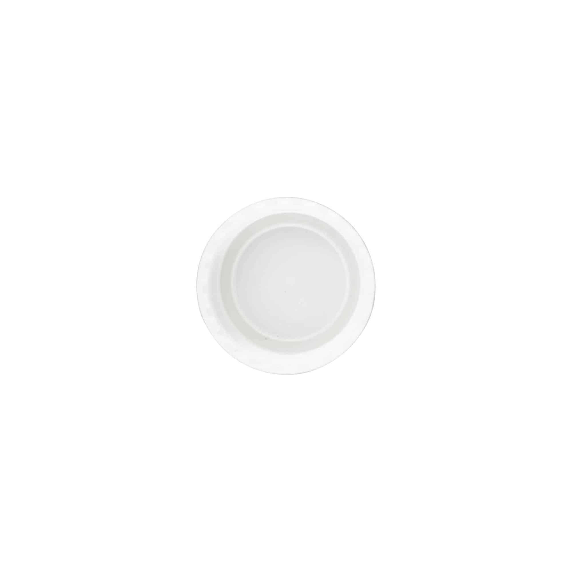 Tapón de rosca, plástico de PP, blanco, para boca: 24/410