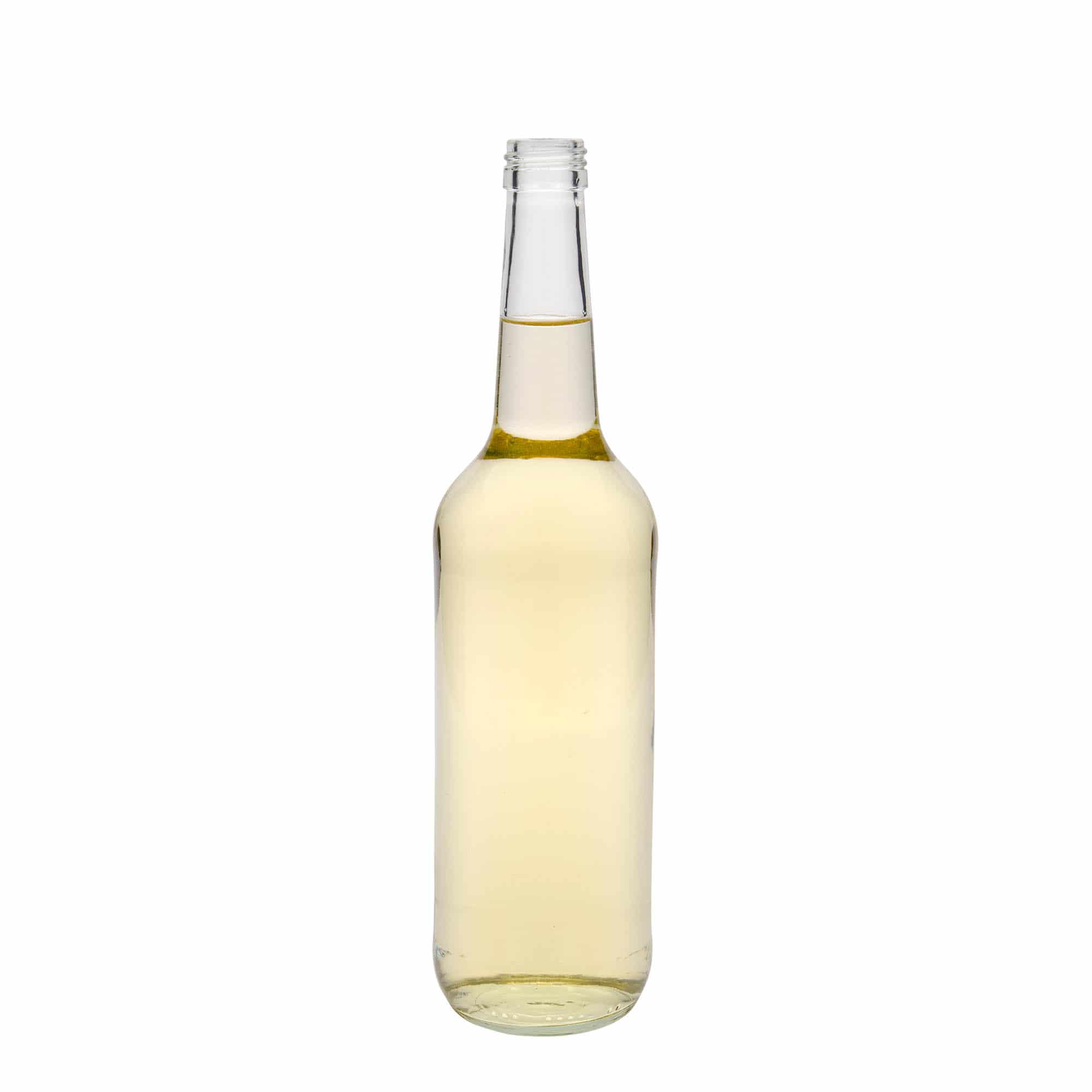 Botella de vidrio con cuello recto de 700 ml, boca: PP 28