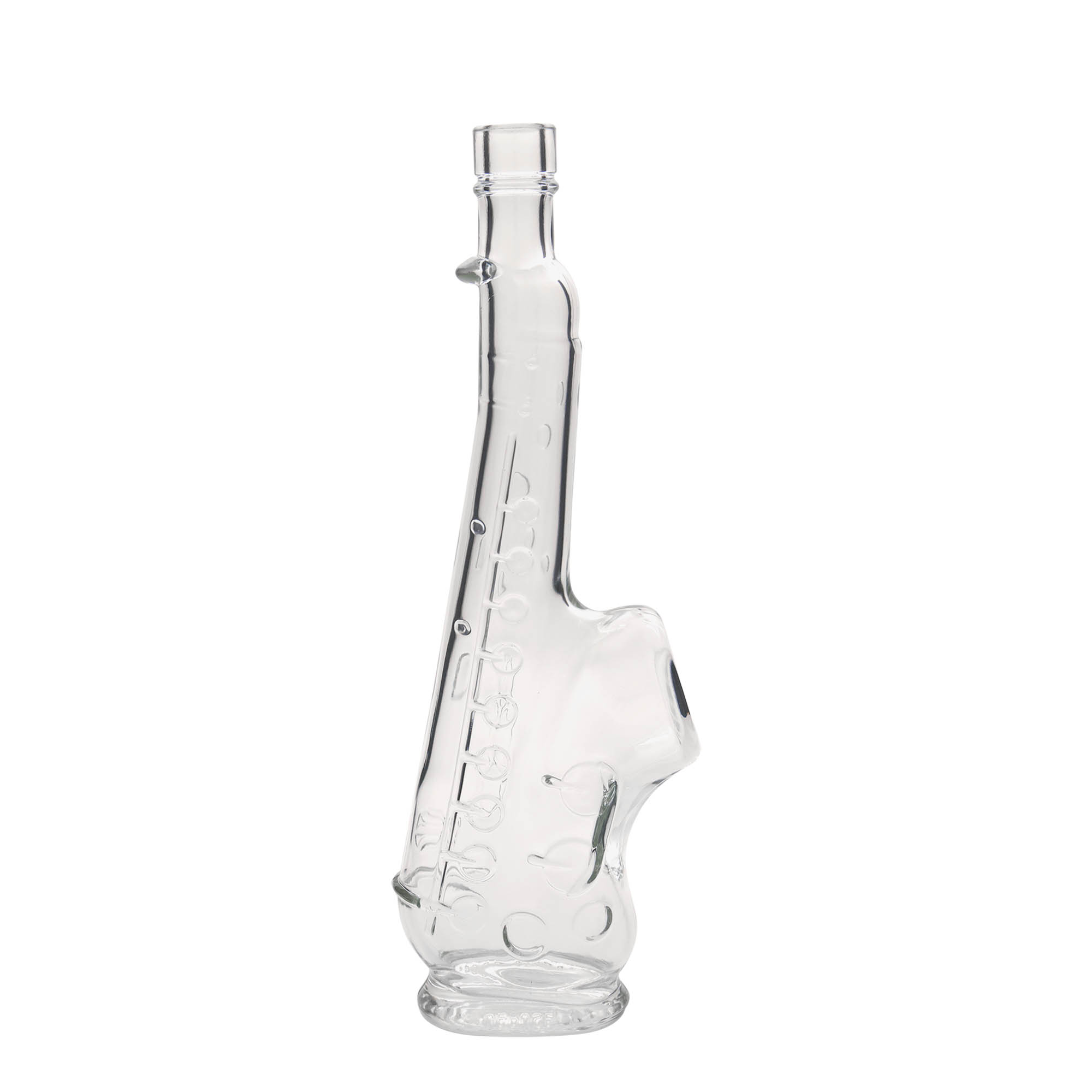 Botella de vidrio de 500 ml 'Saxofón', boca: corcho