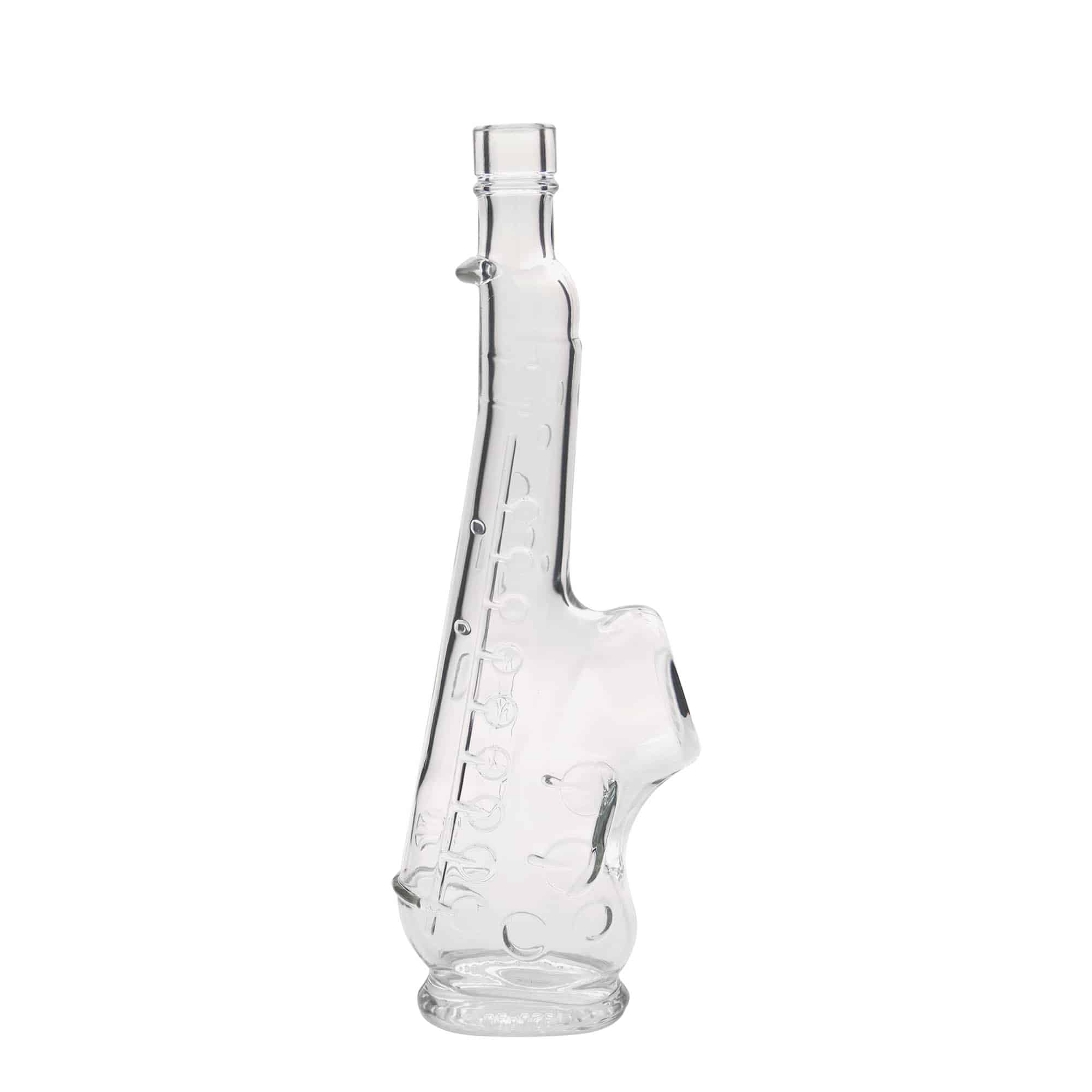 Botella de vidrio de 500 ml 'Saxofón', boca: corcho
