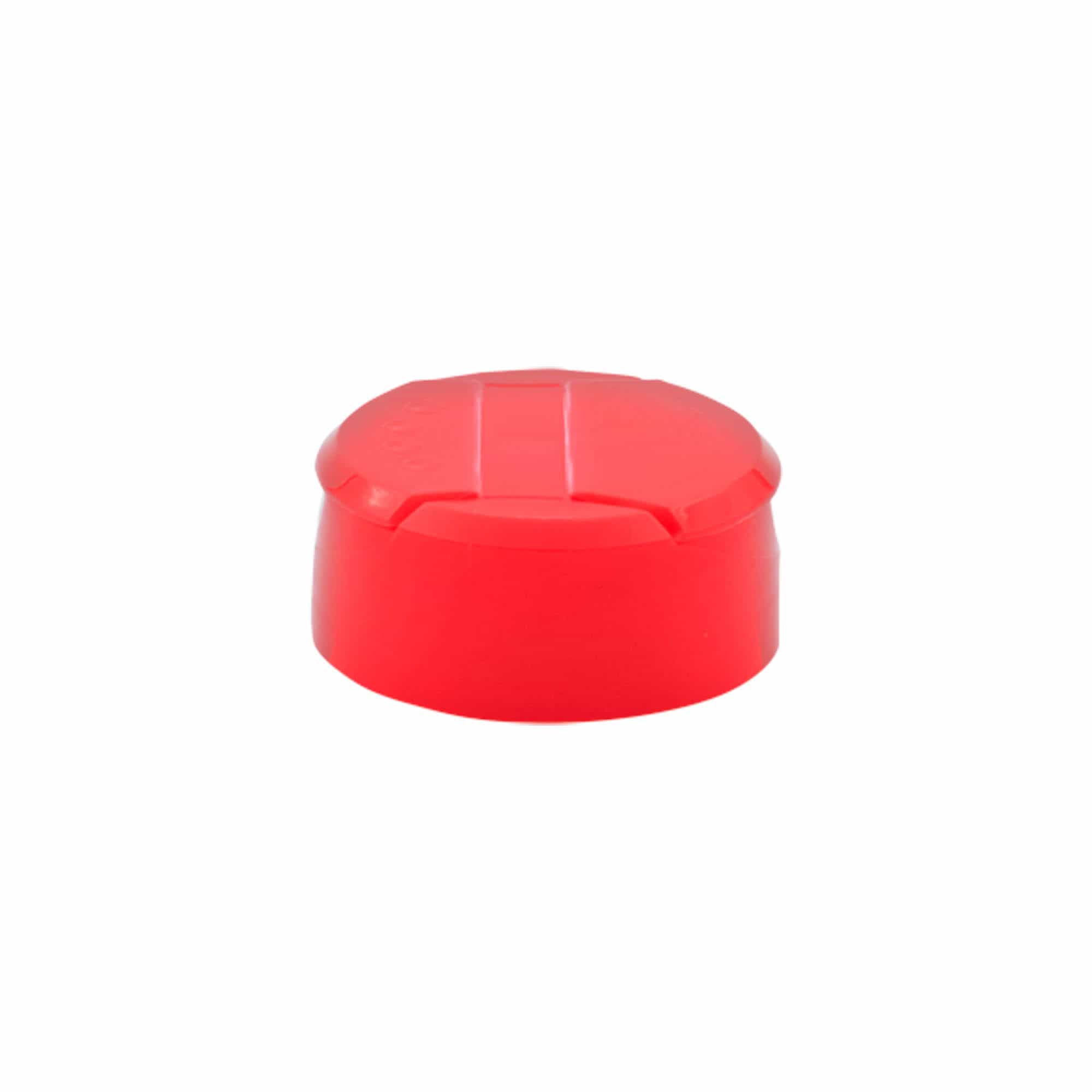 Tapa para bote de especias con dosificador, plástico PP, rojo, para boca: 38/400