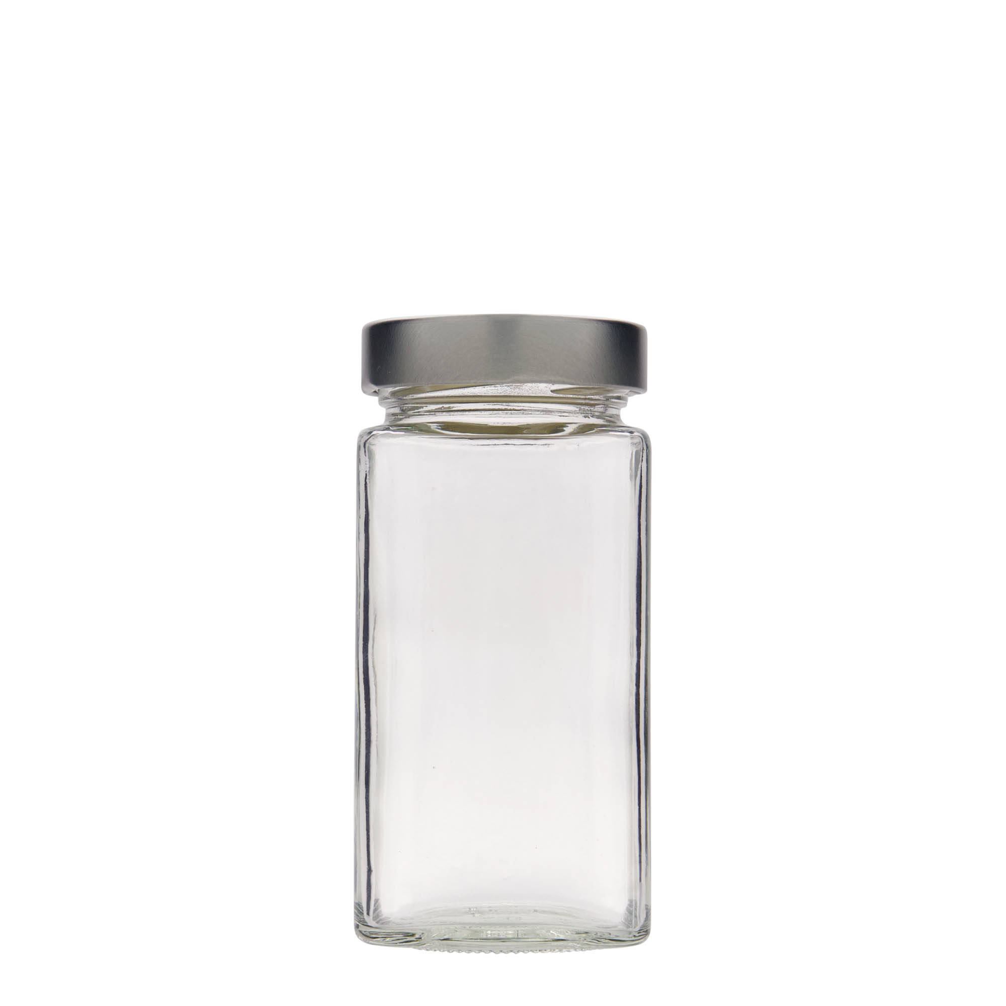 314 ml vaso cuadrado «Funny», boca: Deep-Twist-off (DTO 58)