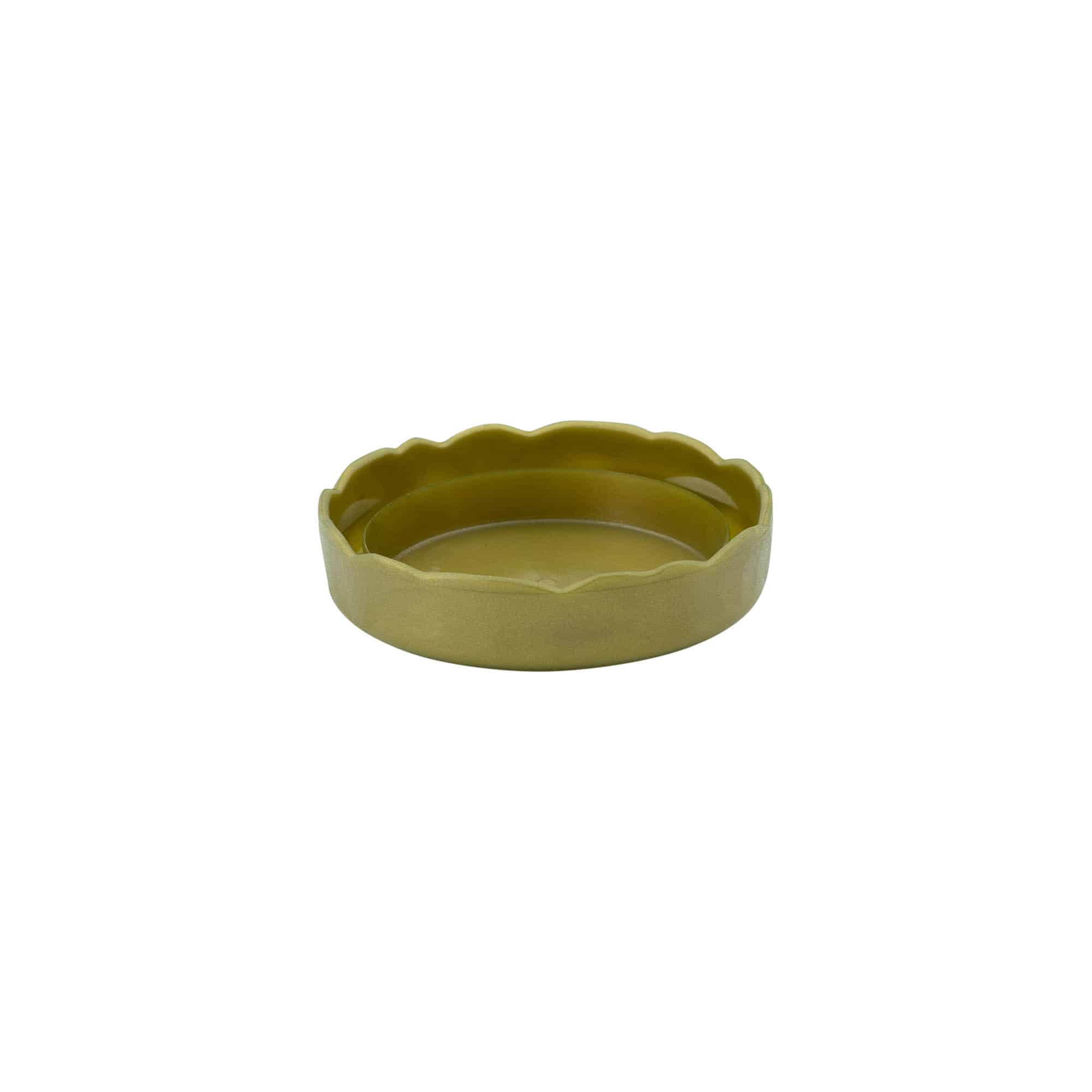Tapa encajable para olla de cerámica de cuello estrecho, plástico HDPE, dorado
