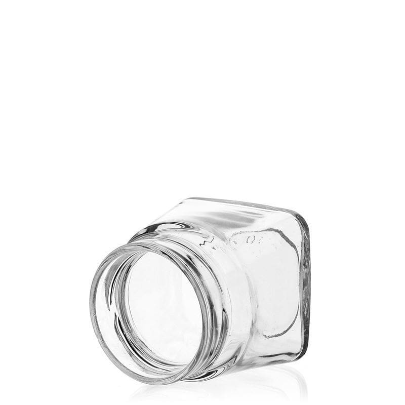 106 ml tarro cuadrado 'Luxor', boca: Deep-Twist-Off (DTO 58)