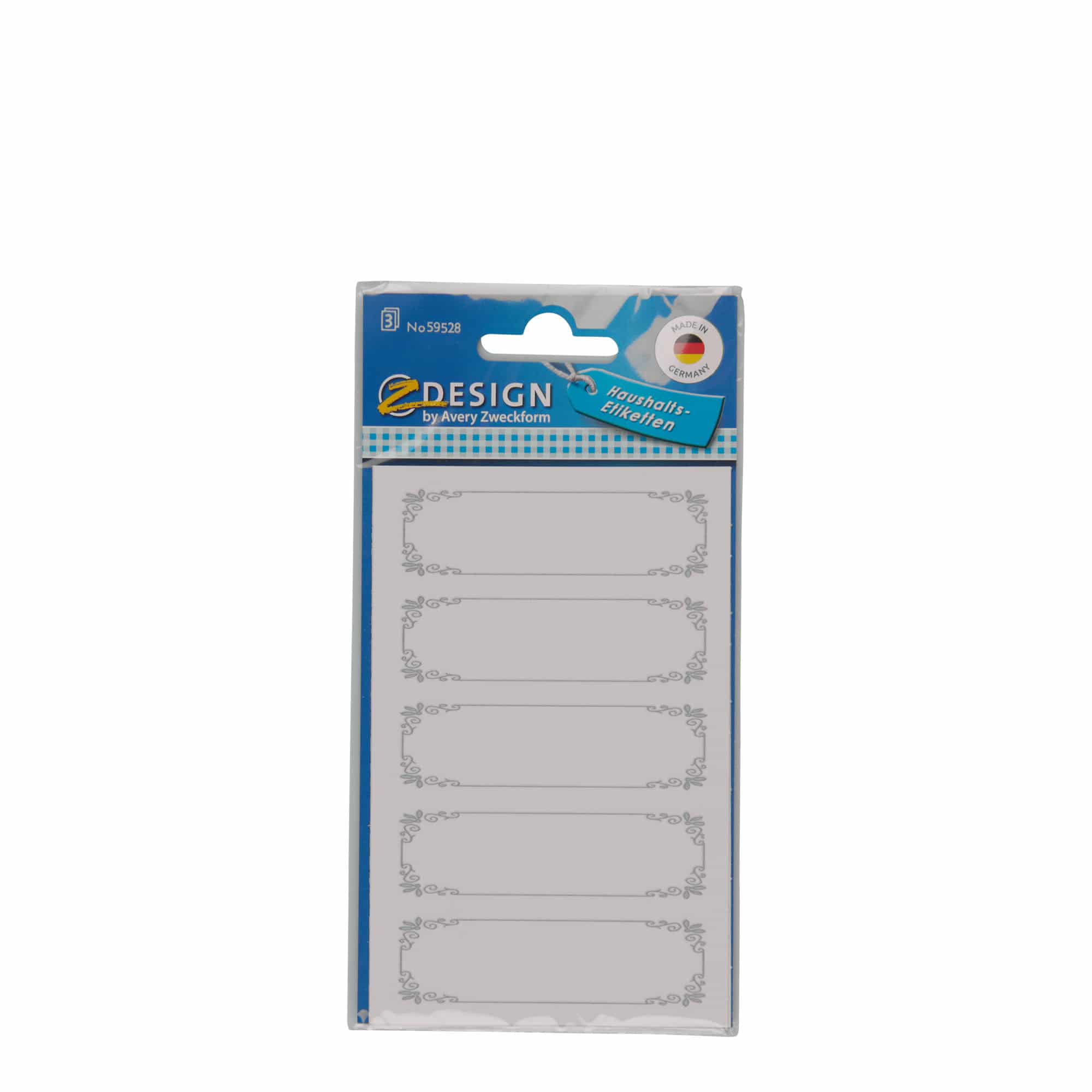 Zweckform Etiquetas 'Marco Azul', rectangulares, papel, blanco-azul