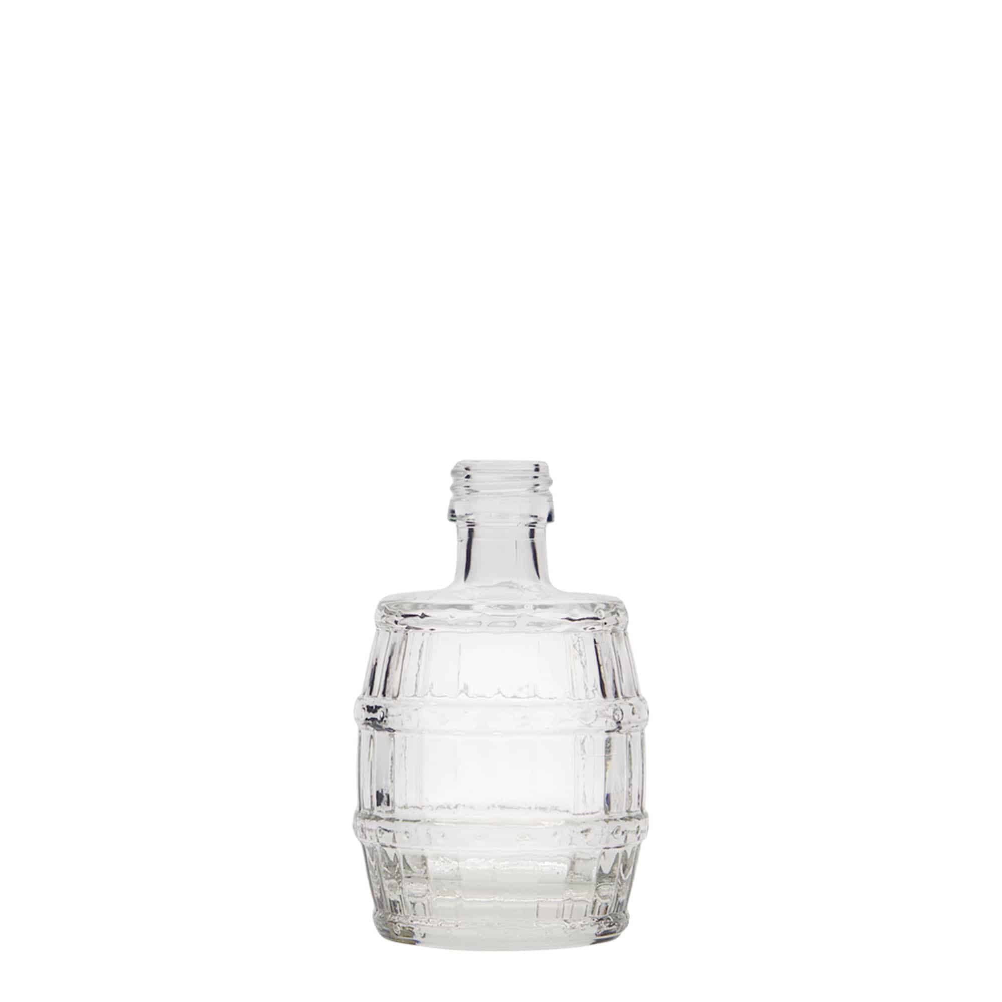 Botella de vidrio de 50 ml 'Barril', boca: PP 18