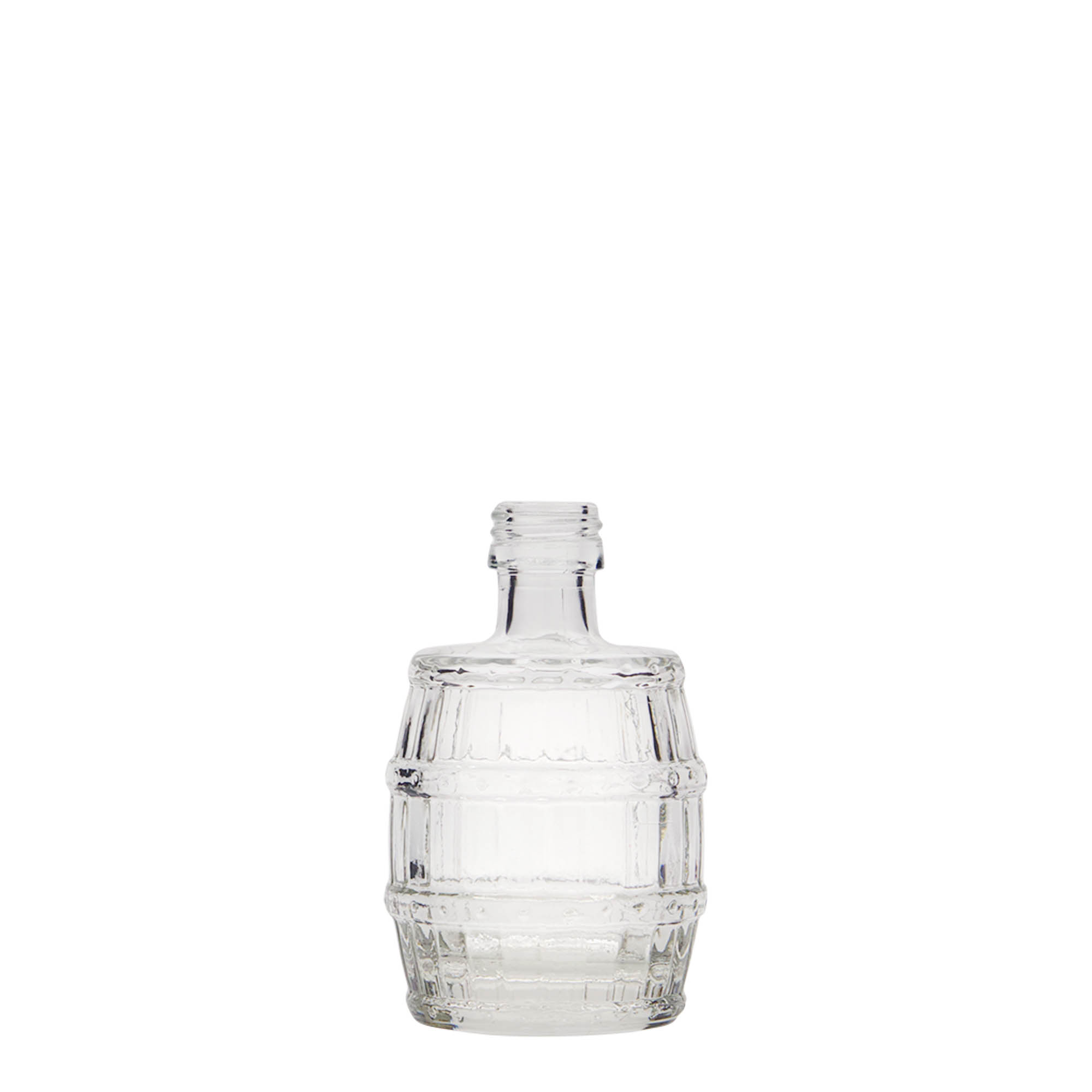 Botella de vidrio de 50 ml «Barril», boca: PP 18