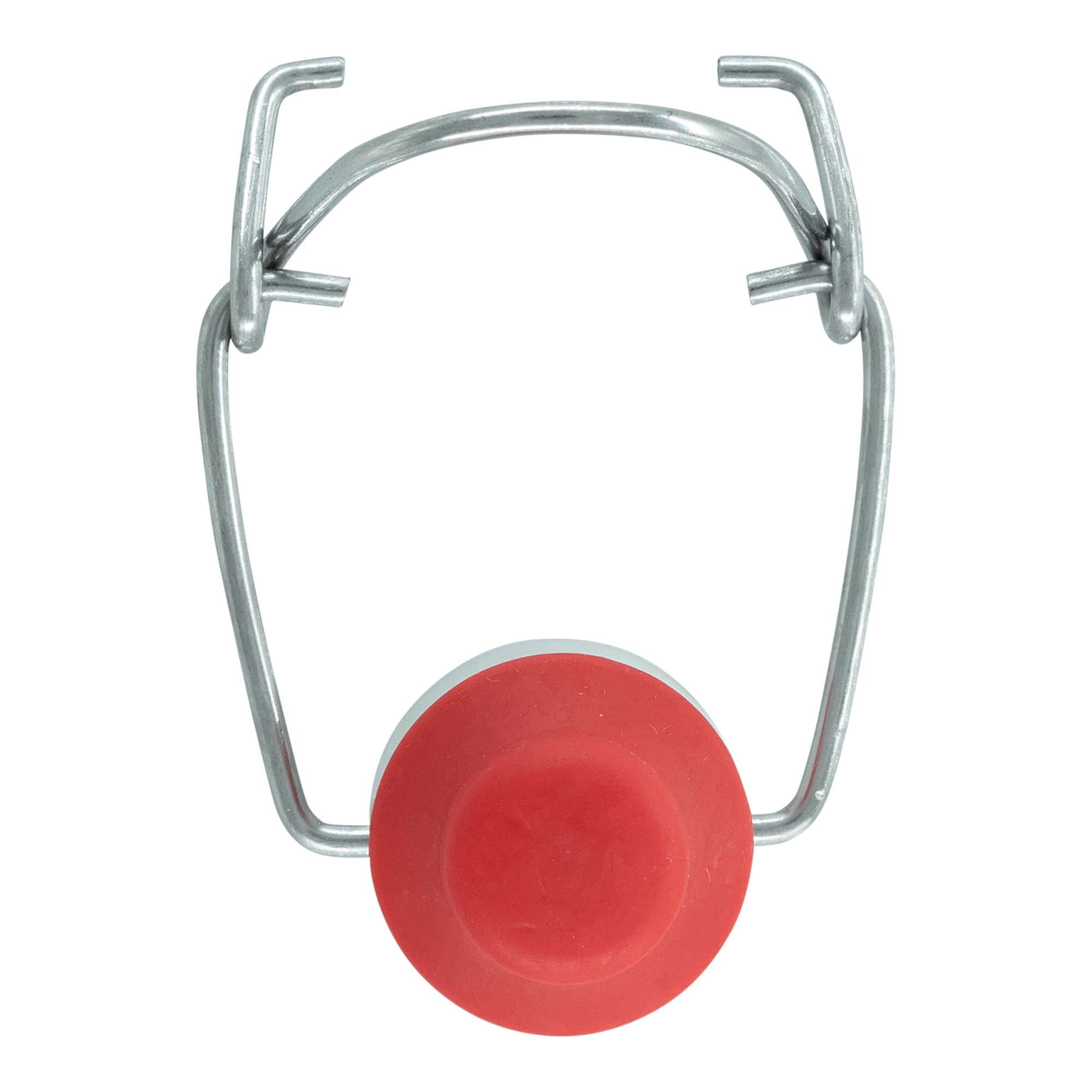 Cierre de palanca tamaño especial, plástico, rojo-blanco