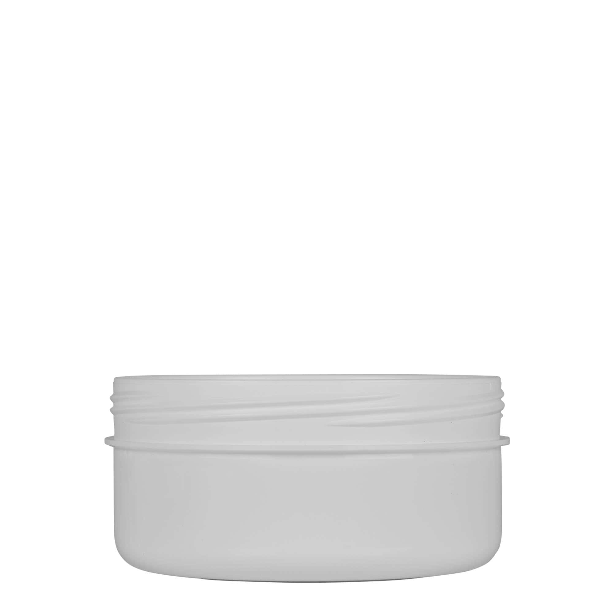 Bote de plástico 'White Line' de 250 ml, PP, blanco, boca: tapón de rosca Bote de plástico 'White Line' de 250 ml, PP, blanco, boca: tapón de rosca