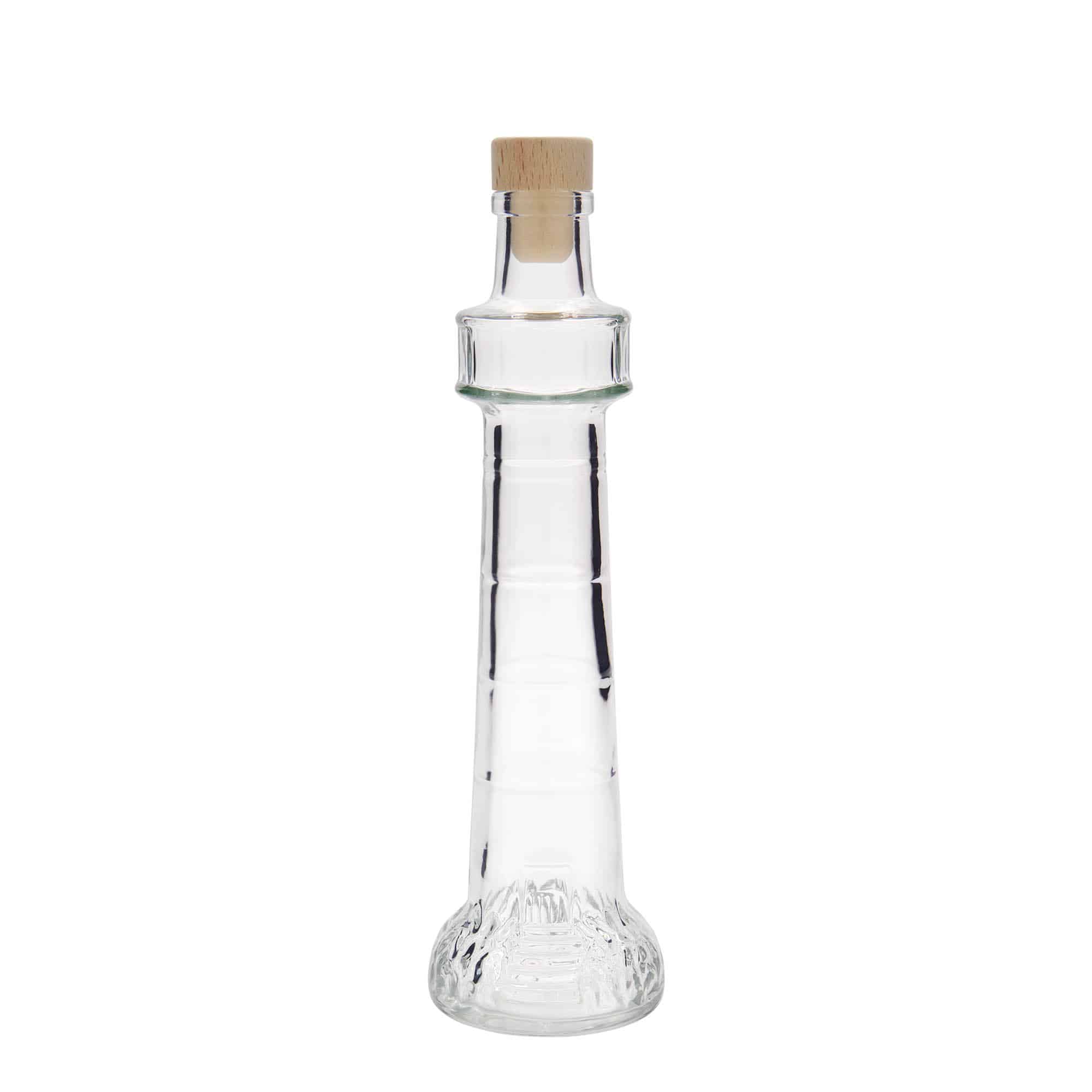 Botella de vidrio 'Faro' de 200 ml, boca: corcho