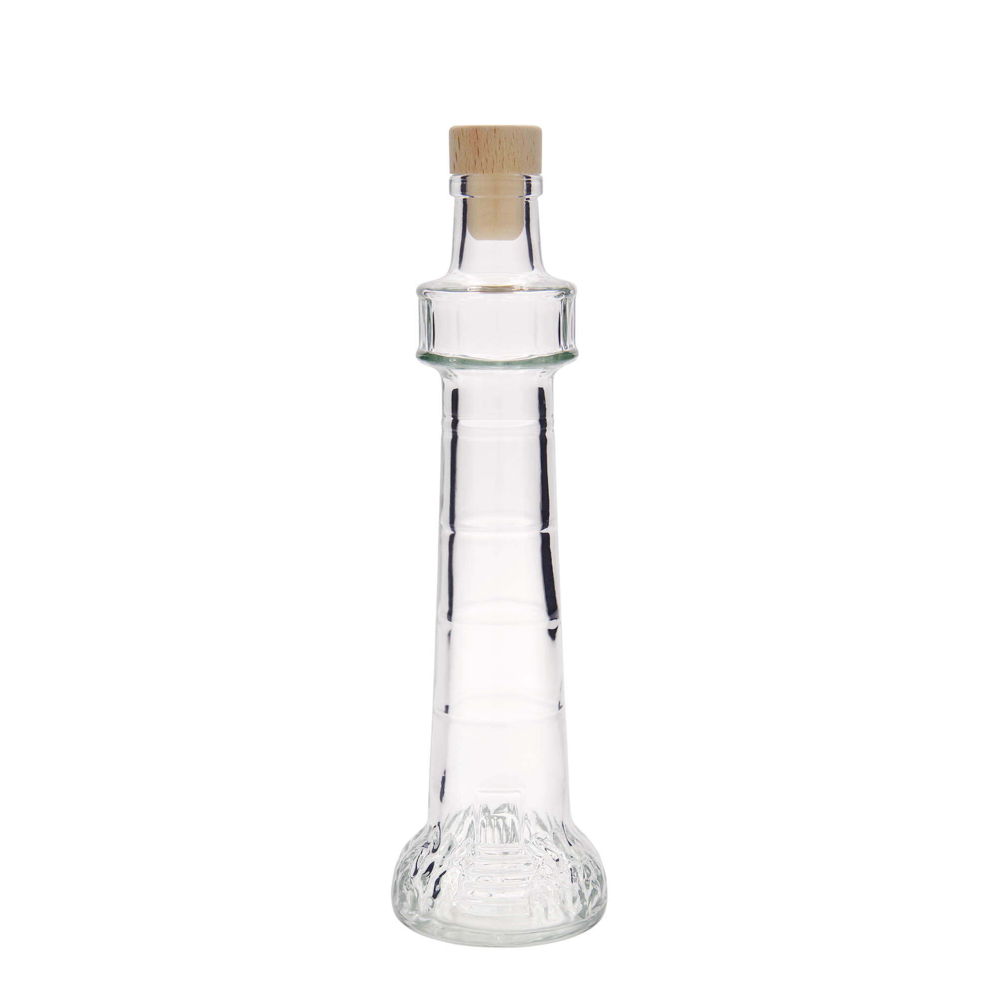 Botella de vidrio de 200 ml 'Leuchtturm', boca: corcho