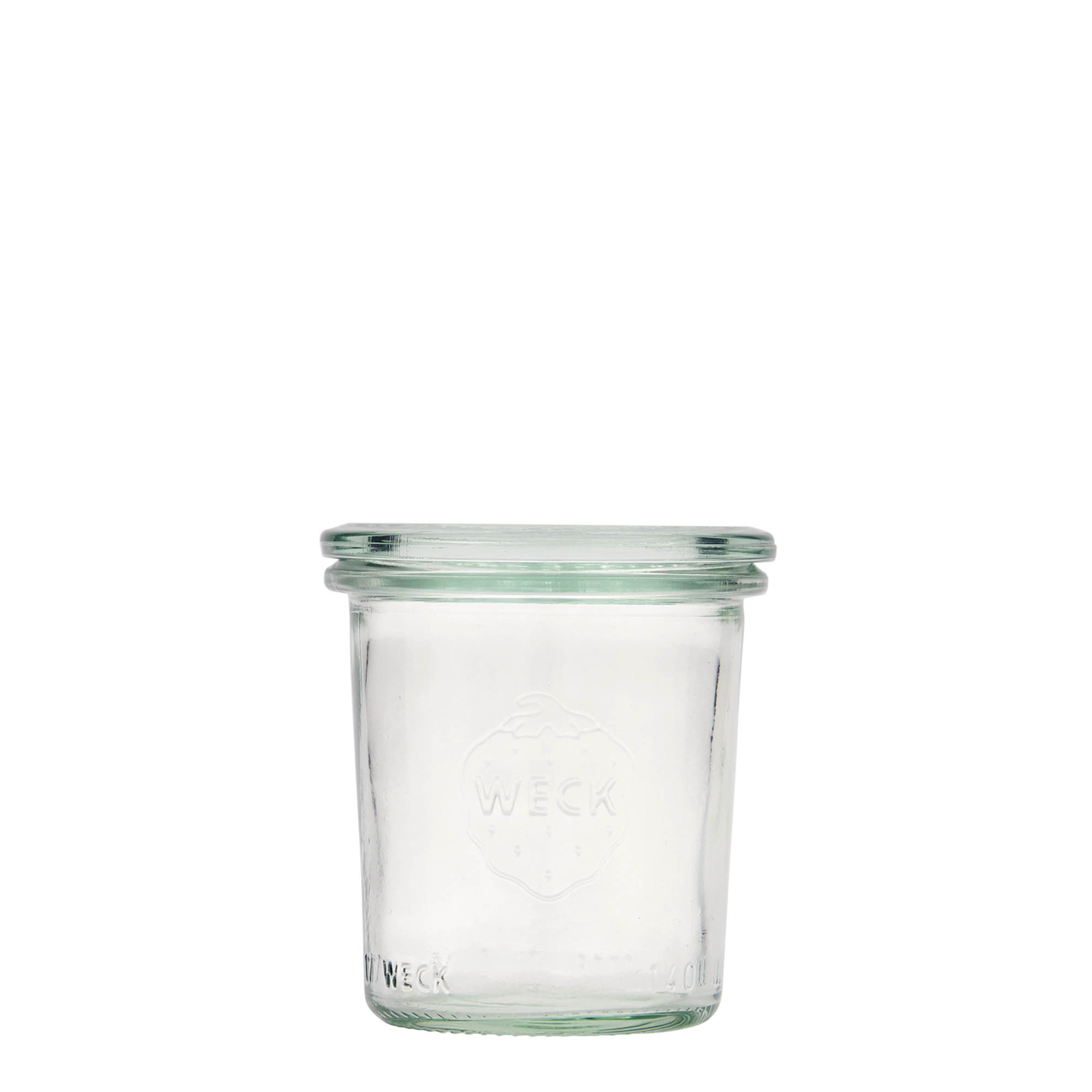 12x 140 ml tarro WECK de boca ancha con tapa de vidrio RR 60