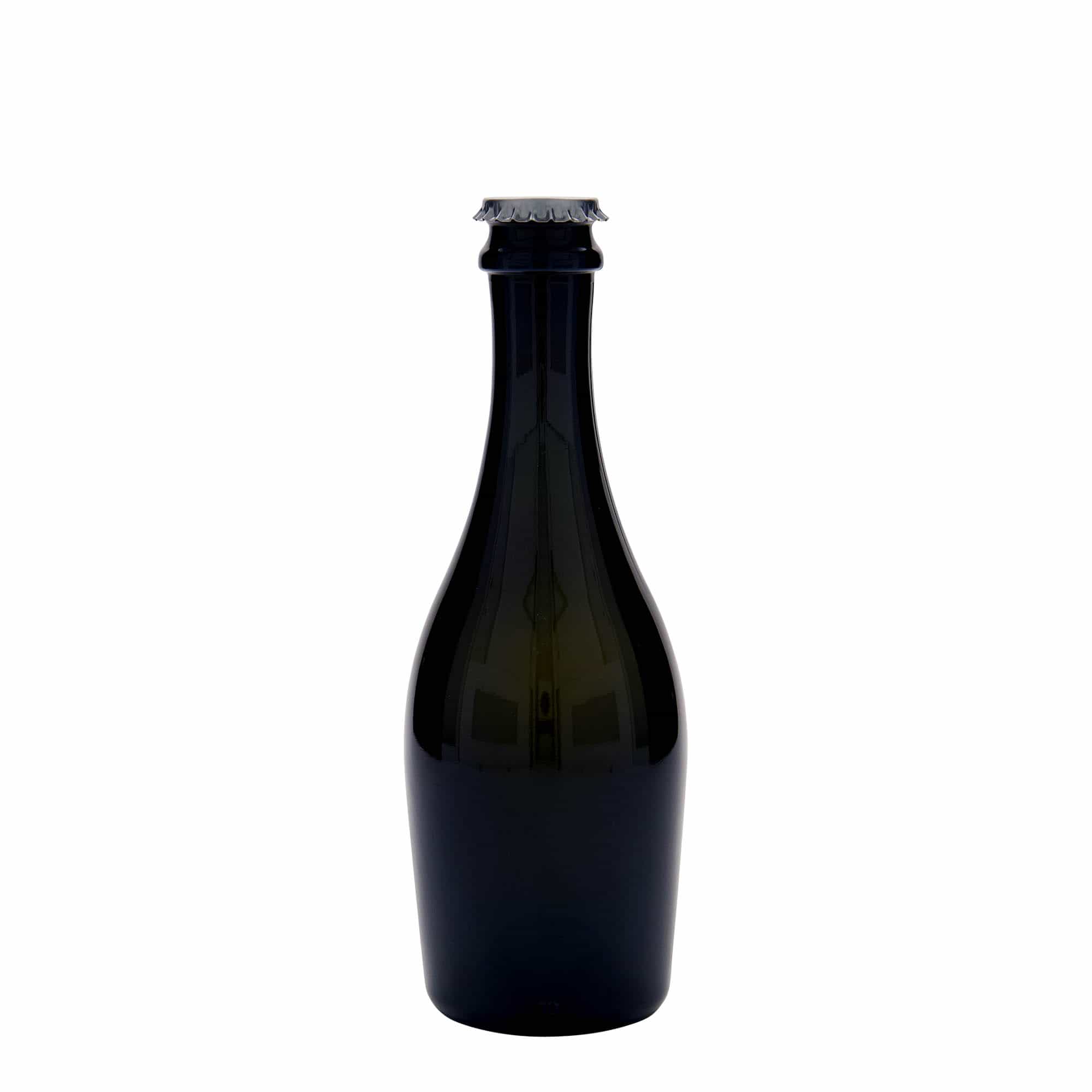 Botella de espumoso de 330 ml «Carmen», vidrio, verde antiguo, boca: tapón corona