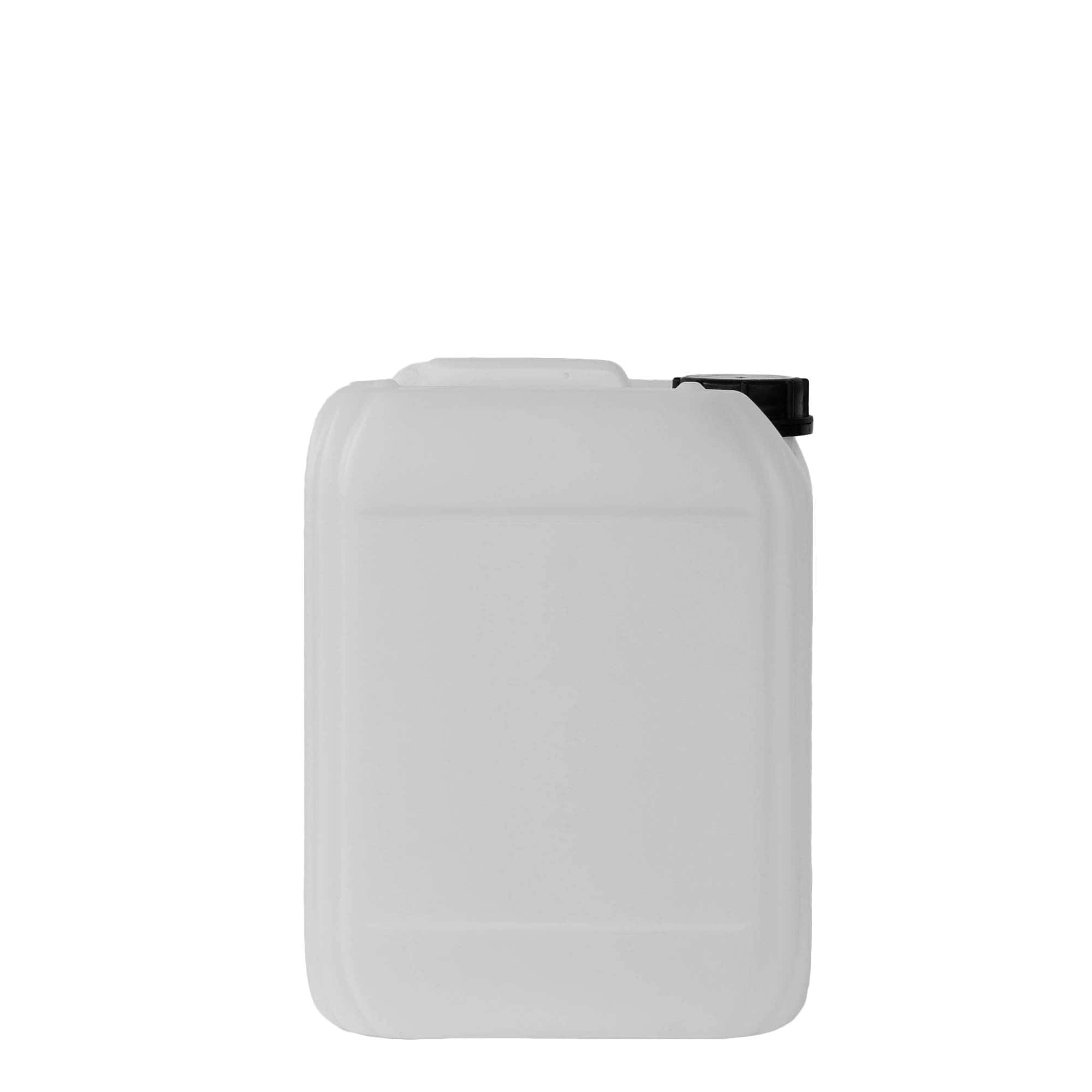 Garrafa de 10 l, rectangular, plástico de HDPE, natural, boca: ND 55
