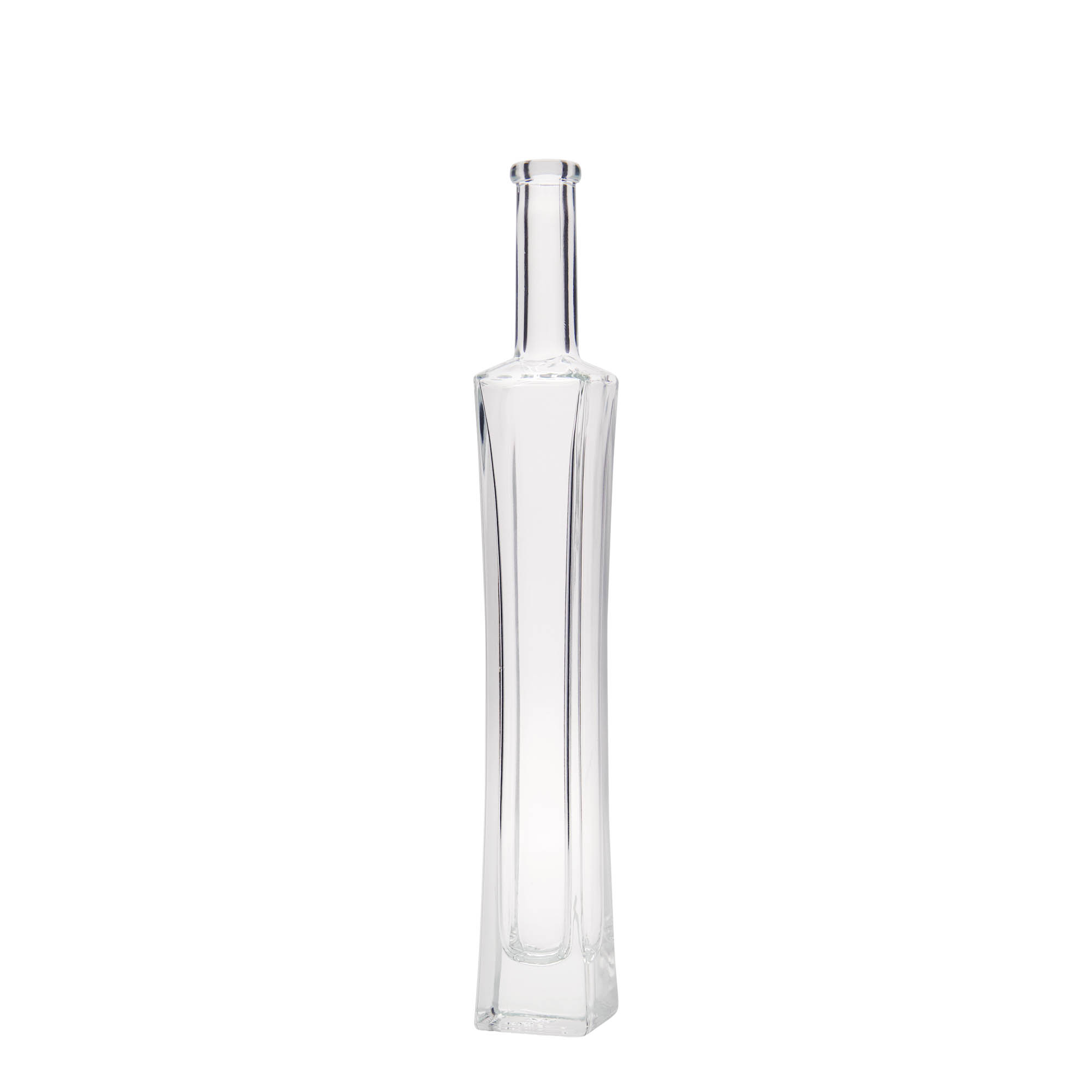 Botella de cristal de 100 ml 'Koko', cuadrada, boca: corcho