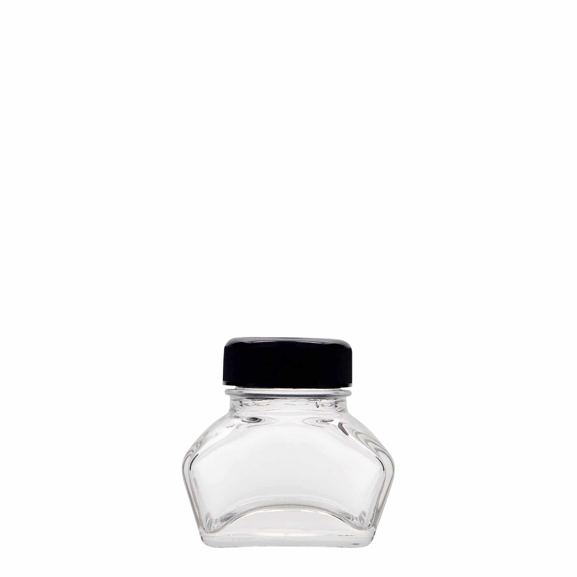 Tintero de 30 ml, rectangular, boca: tapón de rosca