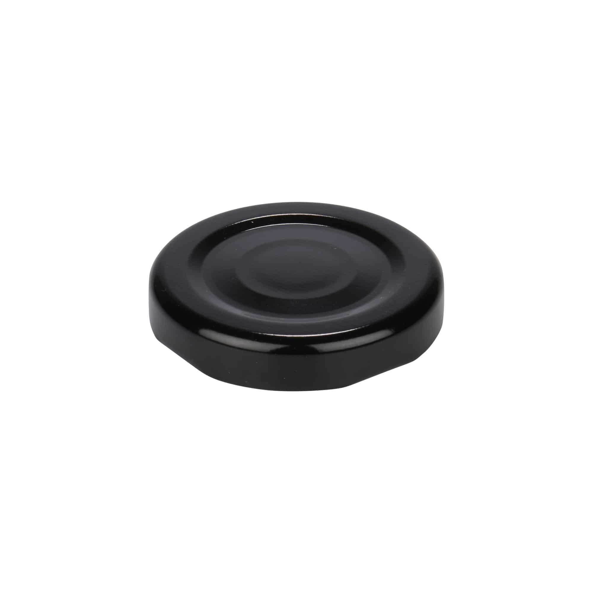 Tapa Twist-Off, hojalata blanca, negra, para abertura: TO 43
