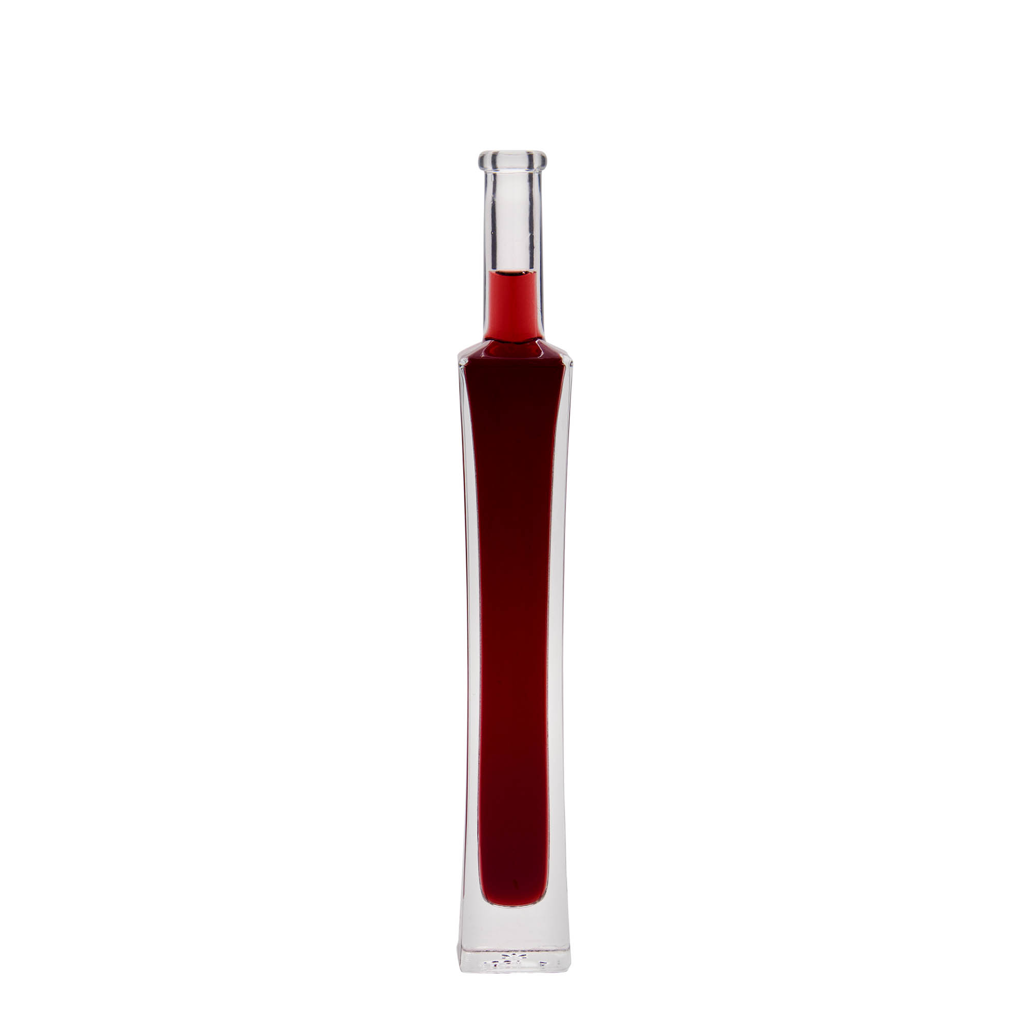 Botella de cristal de 100 ml 'Koko', cuadrada, boca: corcho
