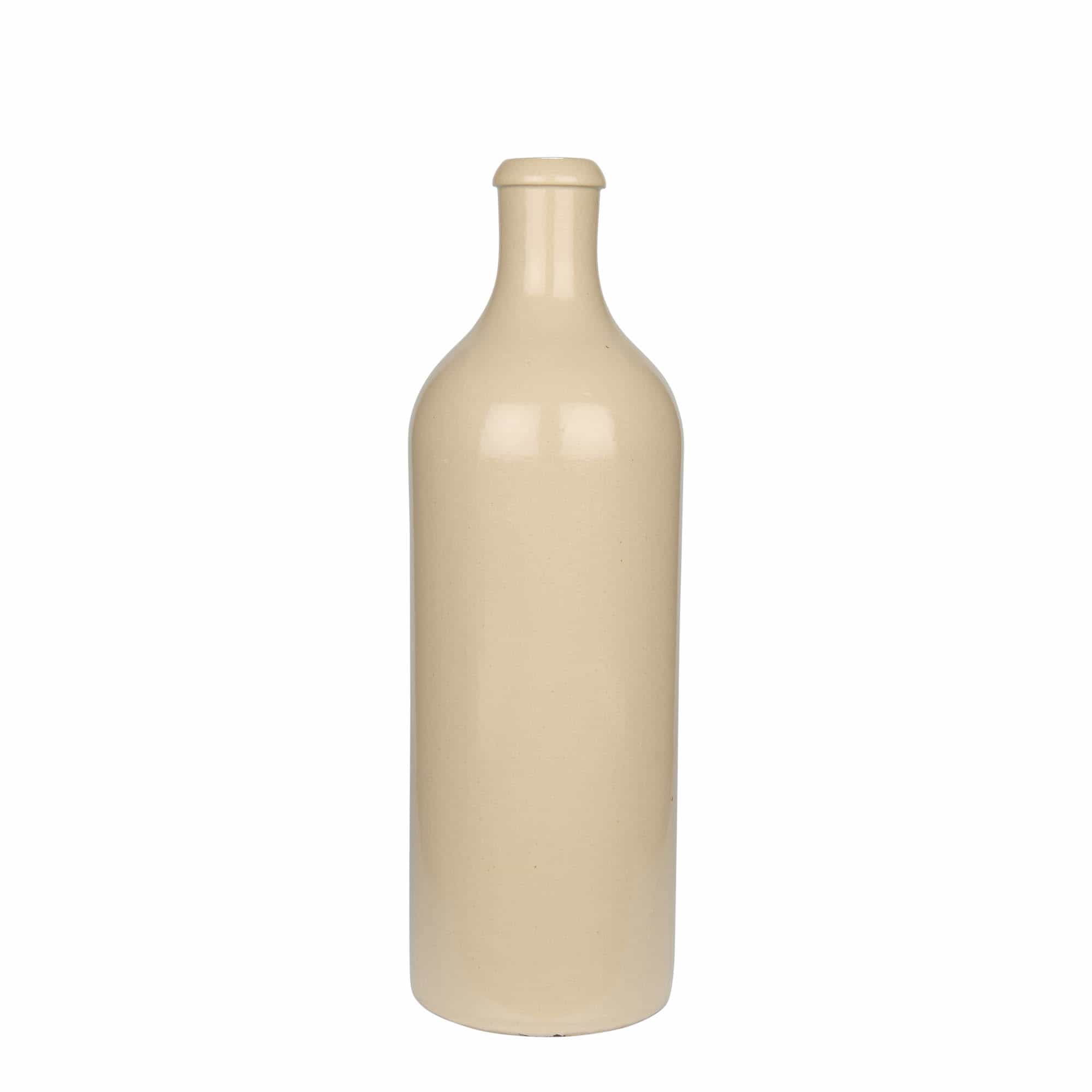 Jarra de barro de 750 ml, gres, beige, boca: corcho Jarra de barro de 750 ml, gres, beige, boca: corcho