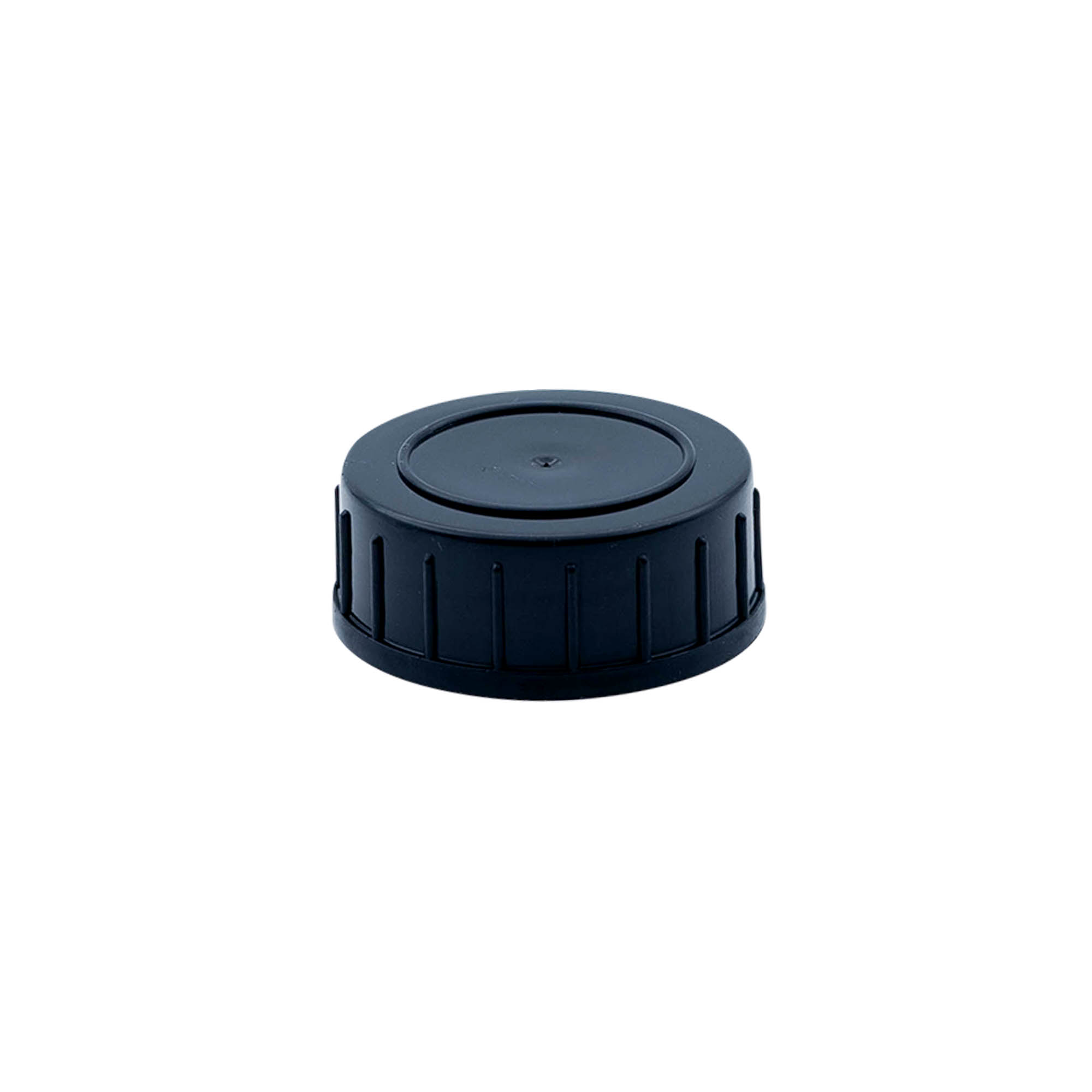Tapa roscada, plástico PP, negro, para boca: DIN 32