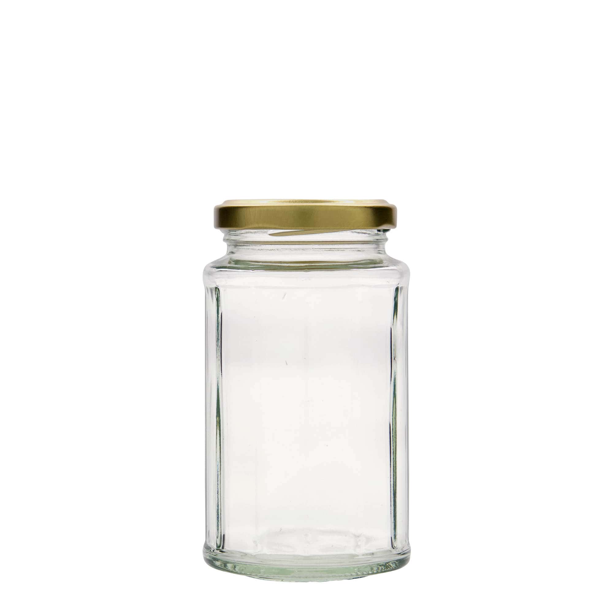 288 ml tarro hexagonal, doce lados, boca: Twist-Off (TO 58) 288 ml tarro hexagonal, doce lados, boca: Twist-Off (TO 58)