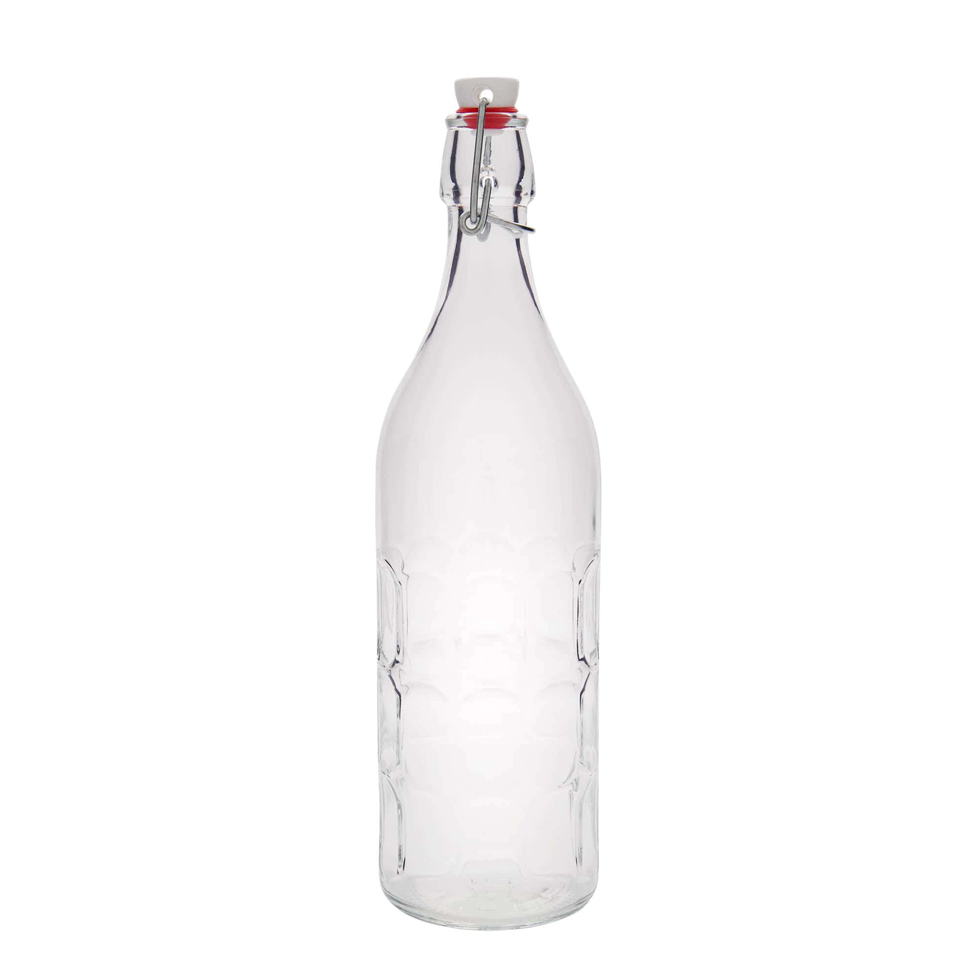 Botella de vidrio Moresca de 1.000 ml, boca: cierre de palanca