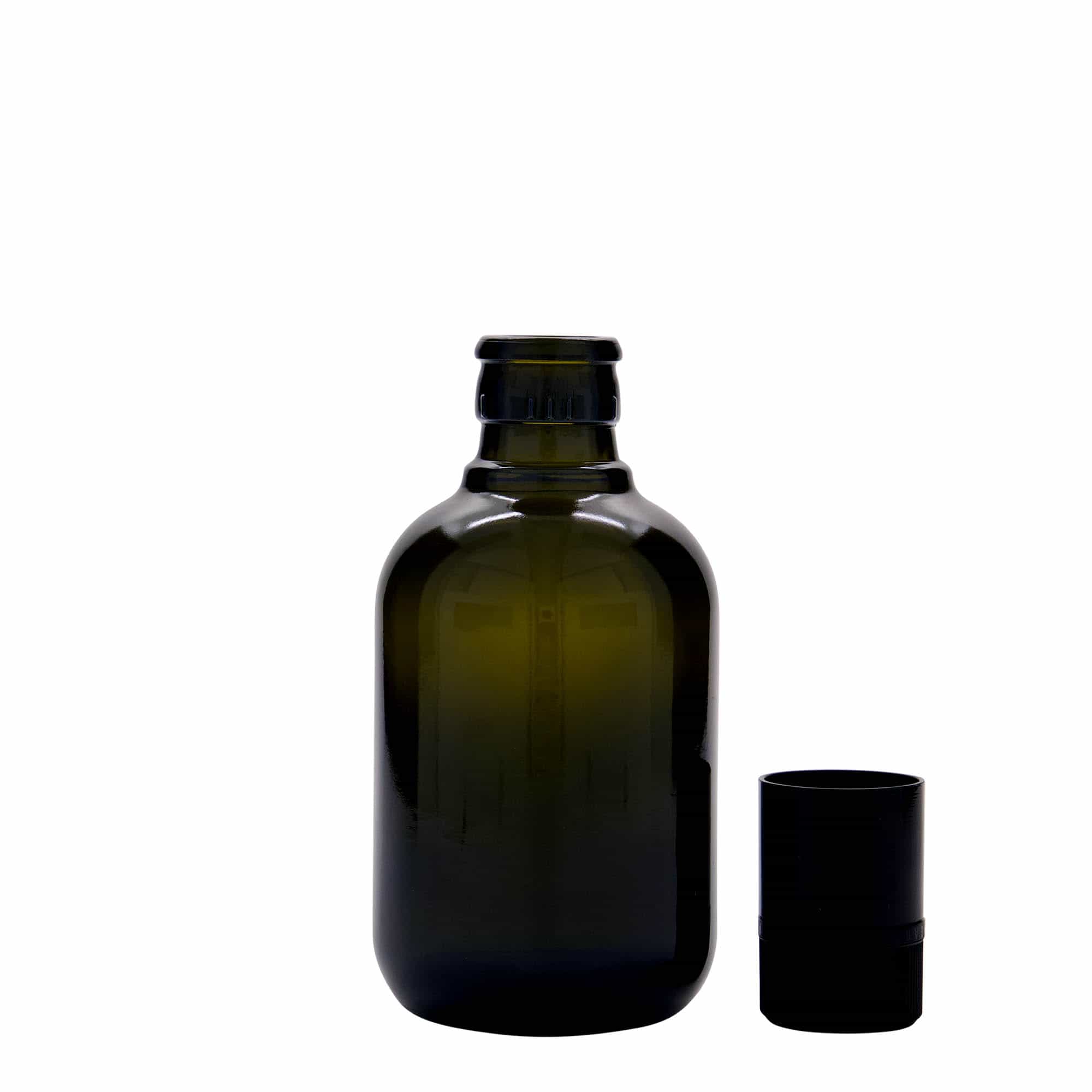 Aceitera/vinagrera 'Biolio' de 250 ml, vidrio, verde antiguo, boca: DOP