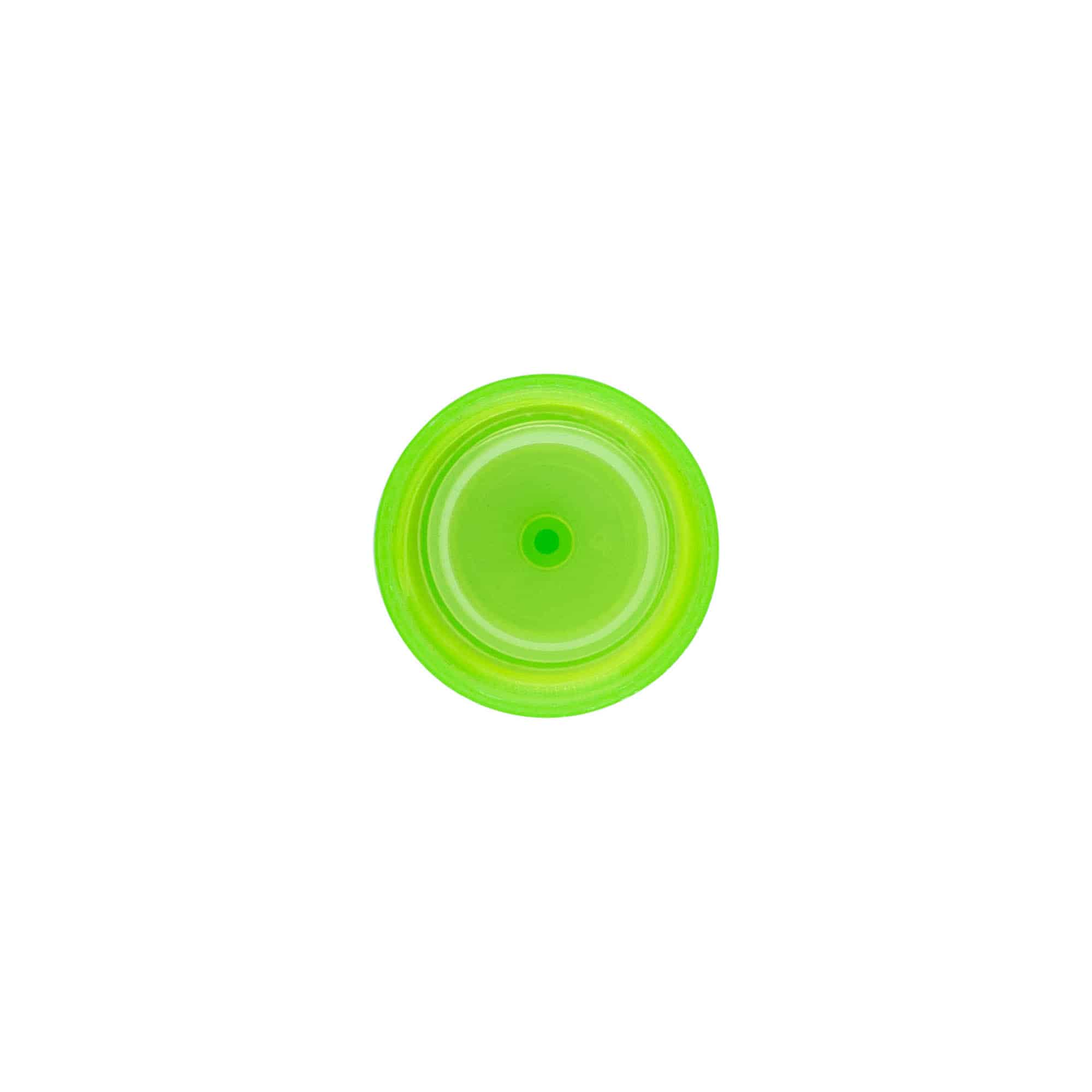 Tapón de rosca con inserto dosificador, plástico de PP, verde, para boca: 24/410