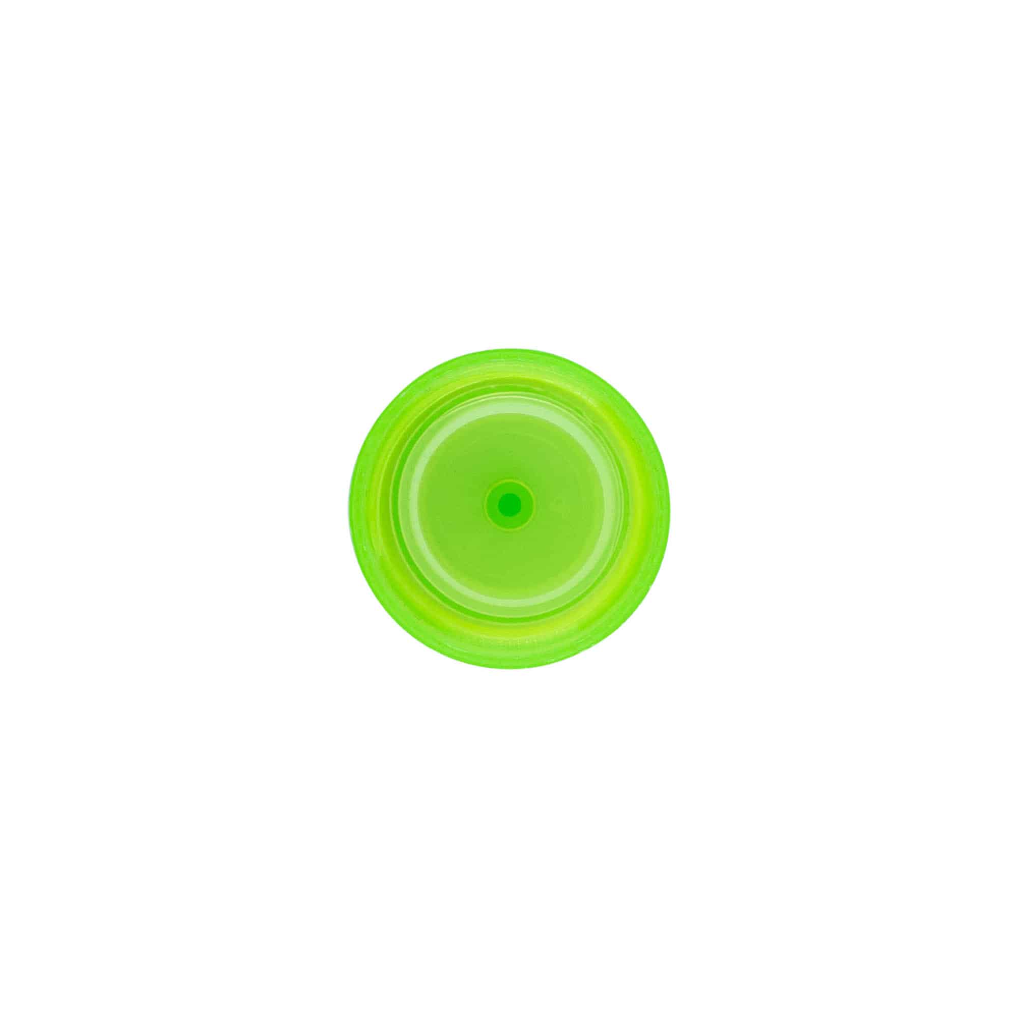 Tapa de rosca con inserto para jeringa, plástico PP, verde, para boquilla: 24/410 Tapa de rosca con inserto para jeringa, plástico PP, verde, para boquilla: 24/410