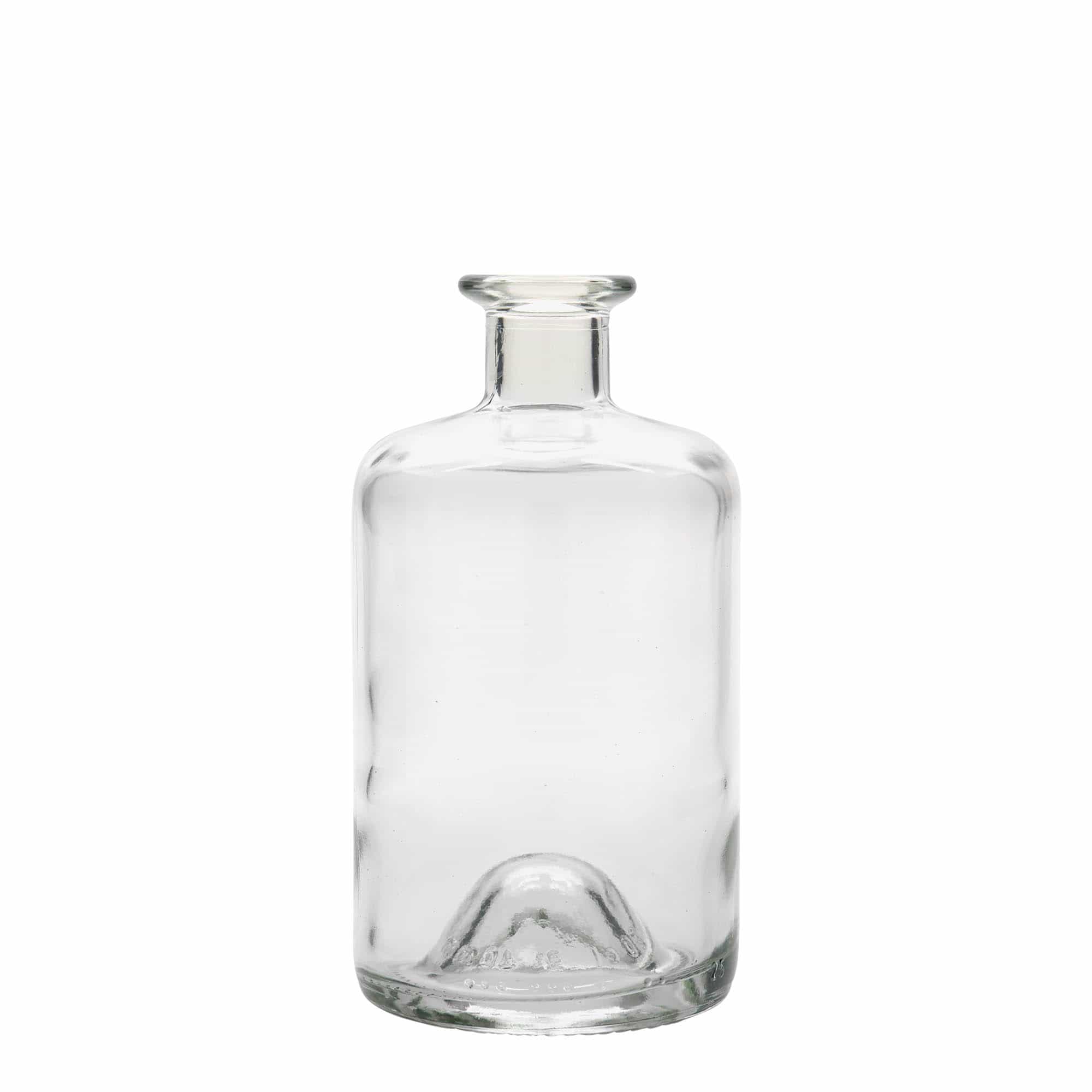 Botella de cristal de 500 ml para farmacéutico, boca: corcho