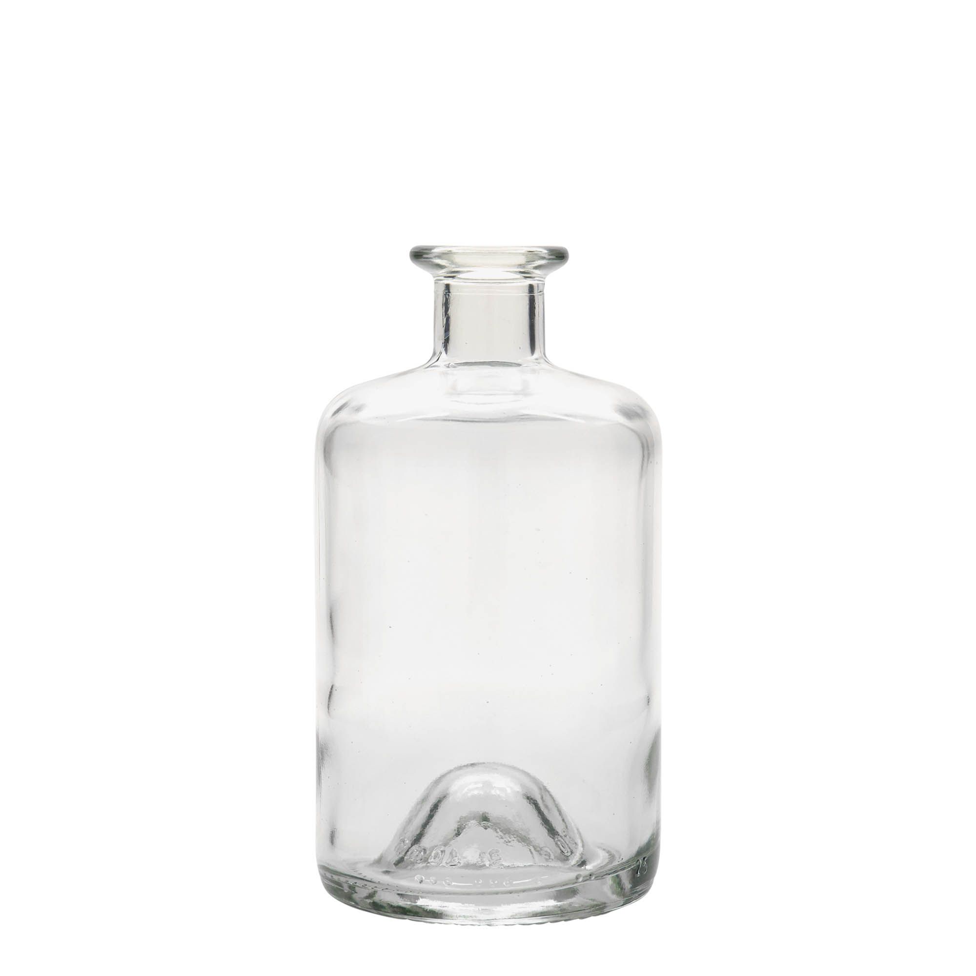 Botella de cristal de 500 ml para farmacéutico, boca: corcho