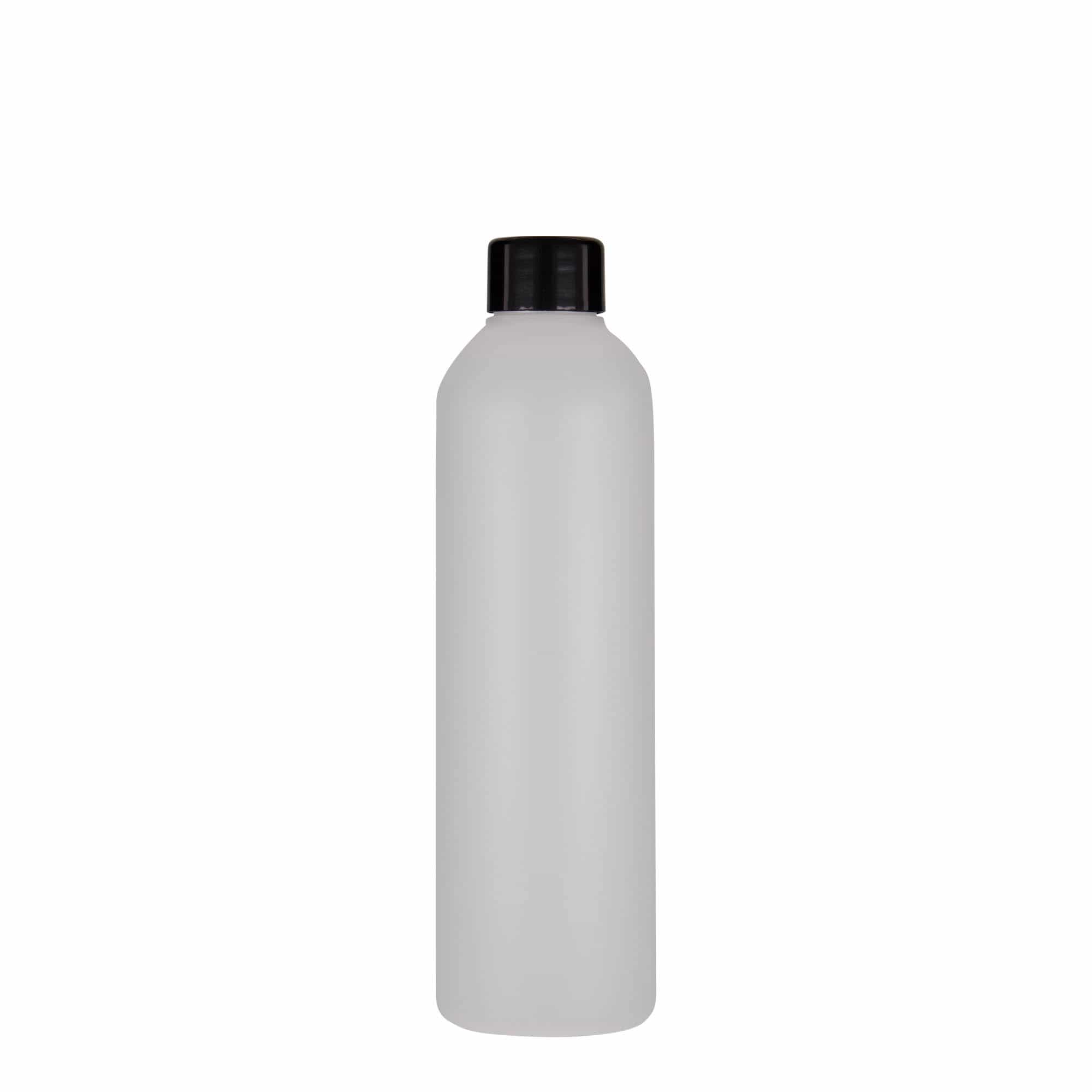 Botella de plástico 'Tuffy' de 250 ml, HDPE, natural, boca: GPI 24/410