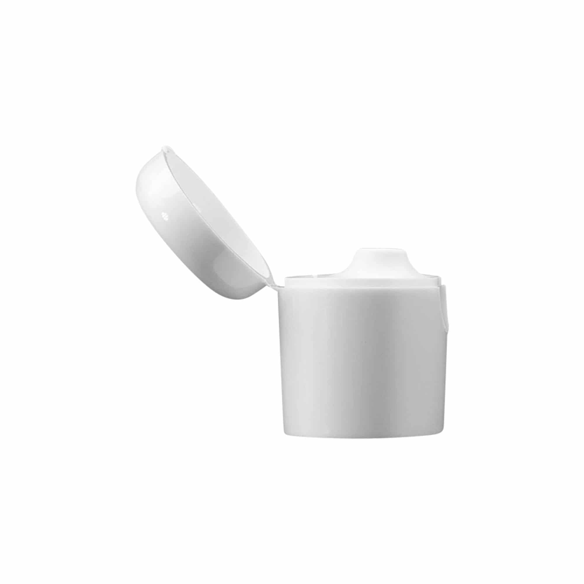 Tapa roscada con bisagra abatible para 'Indy', plástico, blanco Tapa roscada con bisagra abatible para 'Indy', plástico, blanco