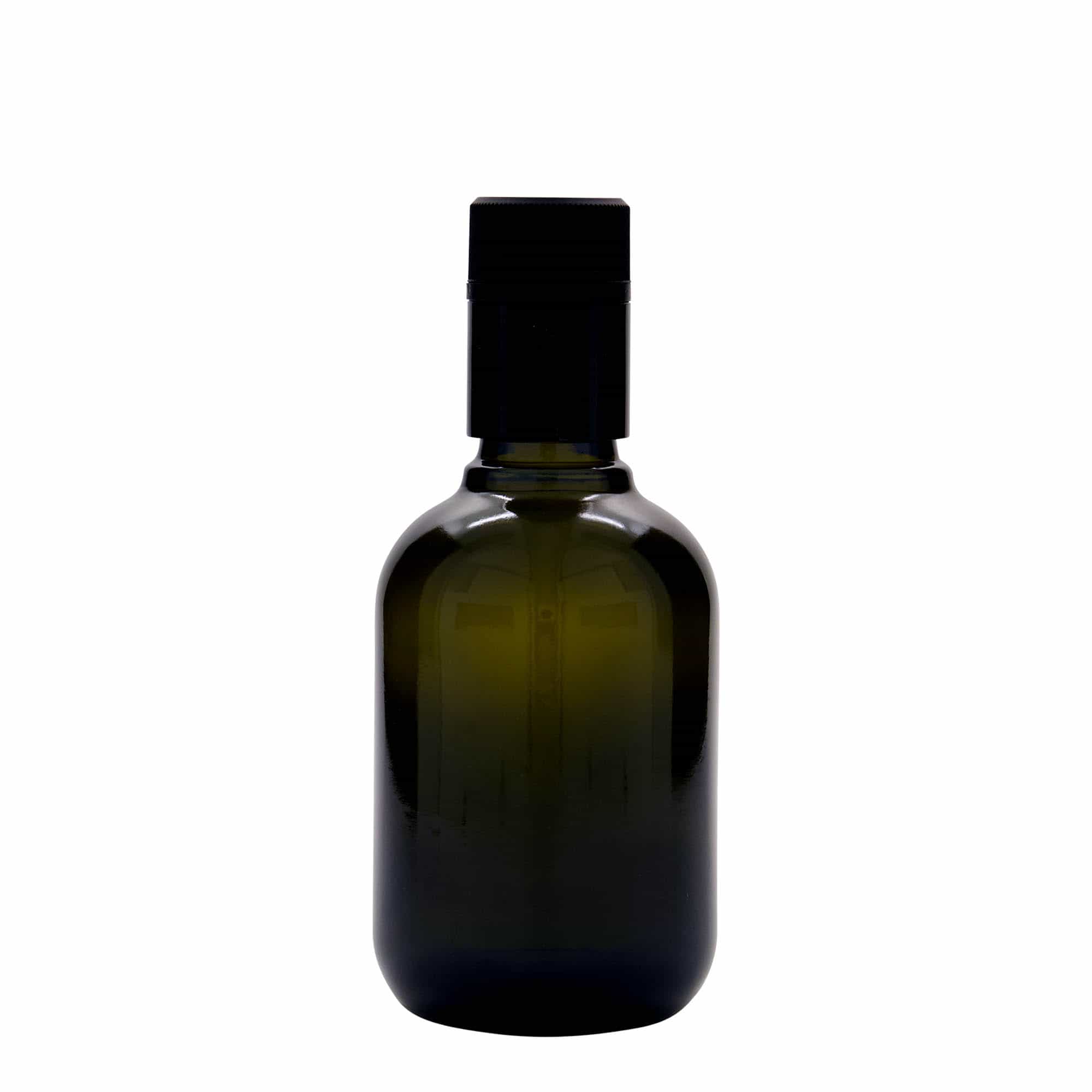 Aceitera/vinagrera 'Biolio' de 250 ml, vidrio, verde antiguo, boca: DOP