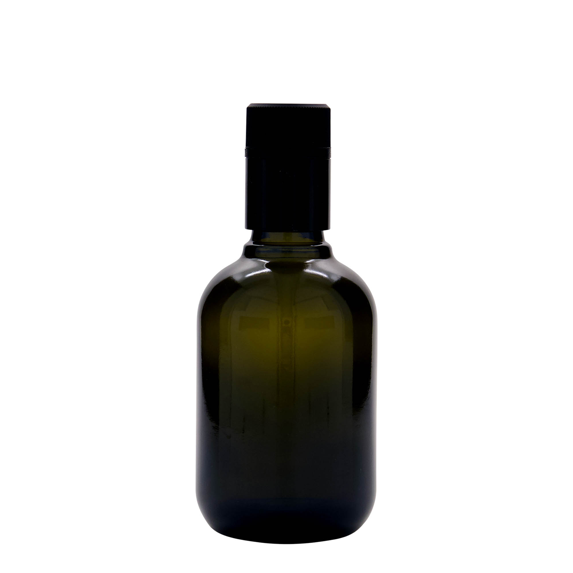 250 ml Botella para vinagre/aceite «Biolio», vidrio, verde antiguo, boca: DOP