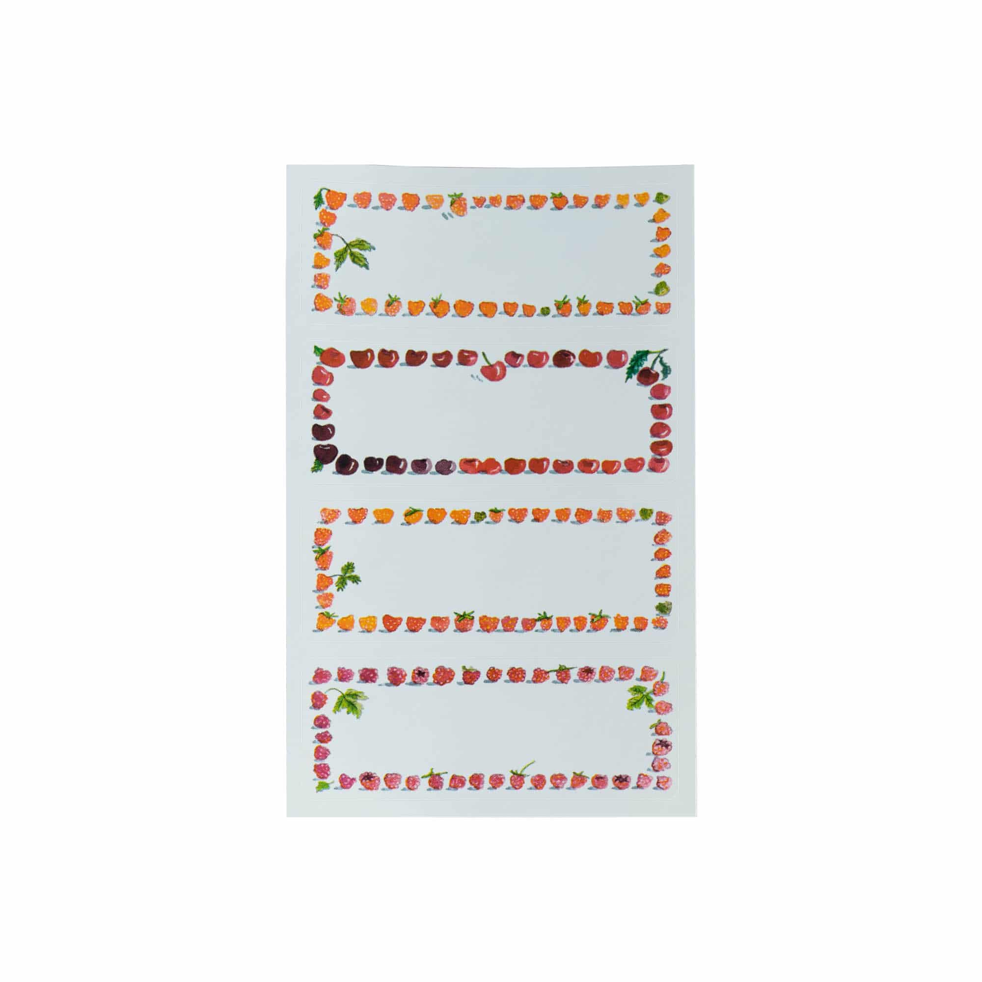 Zweckform Etiquetas «Marco de Frutas», rectangulares, papel, multicolor