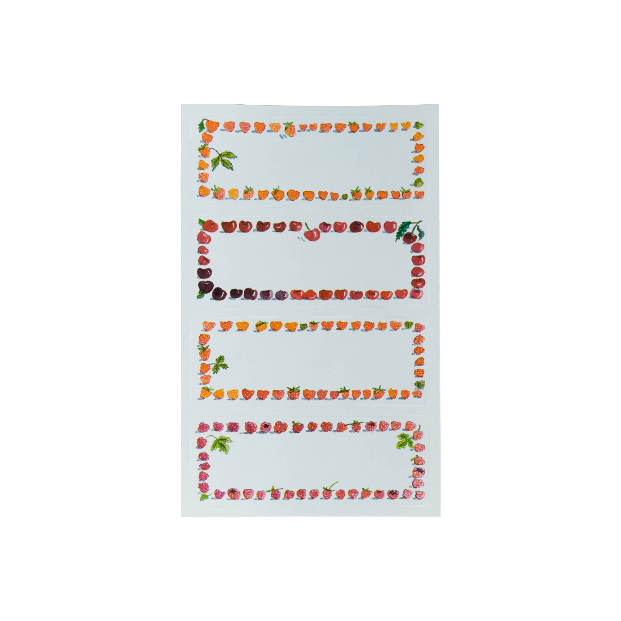 Zweckform Etiquetas «Marco de Frutas», rectangulares, papel, multicolor