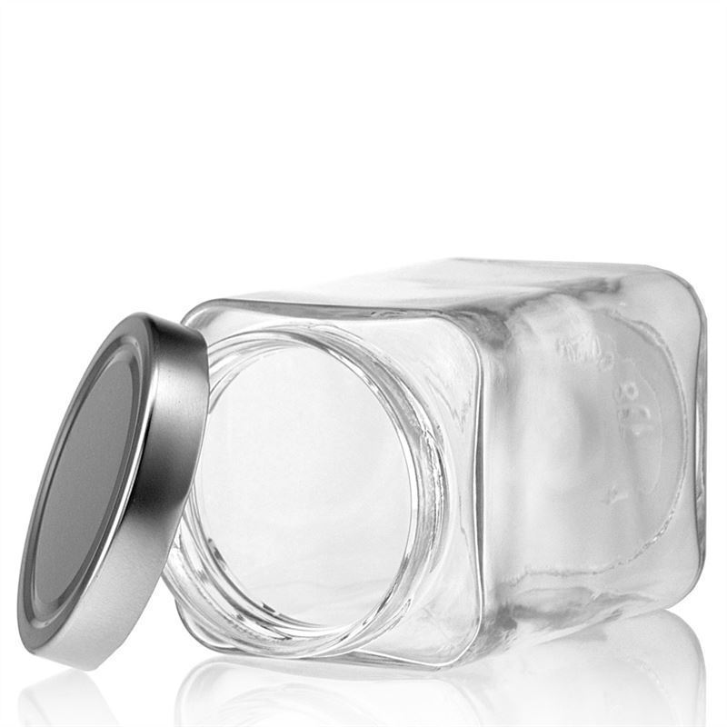 720 ml tarro cuadrado «Ikarus», boca: Deep-Twist-off (DTO 82)