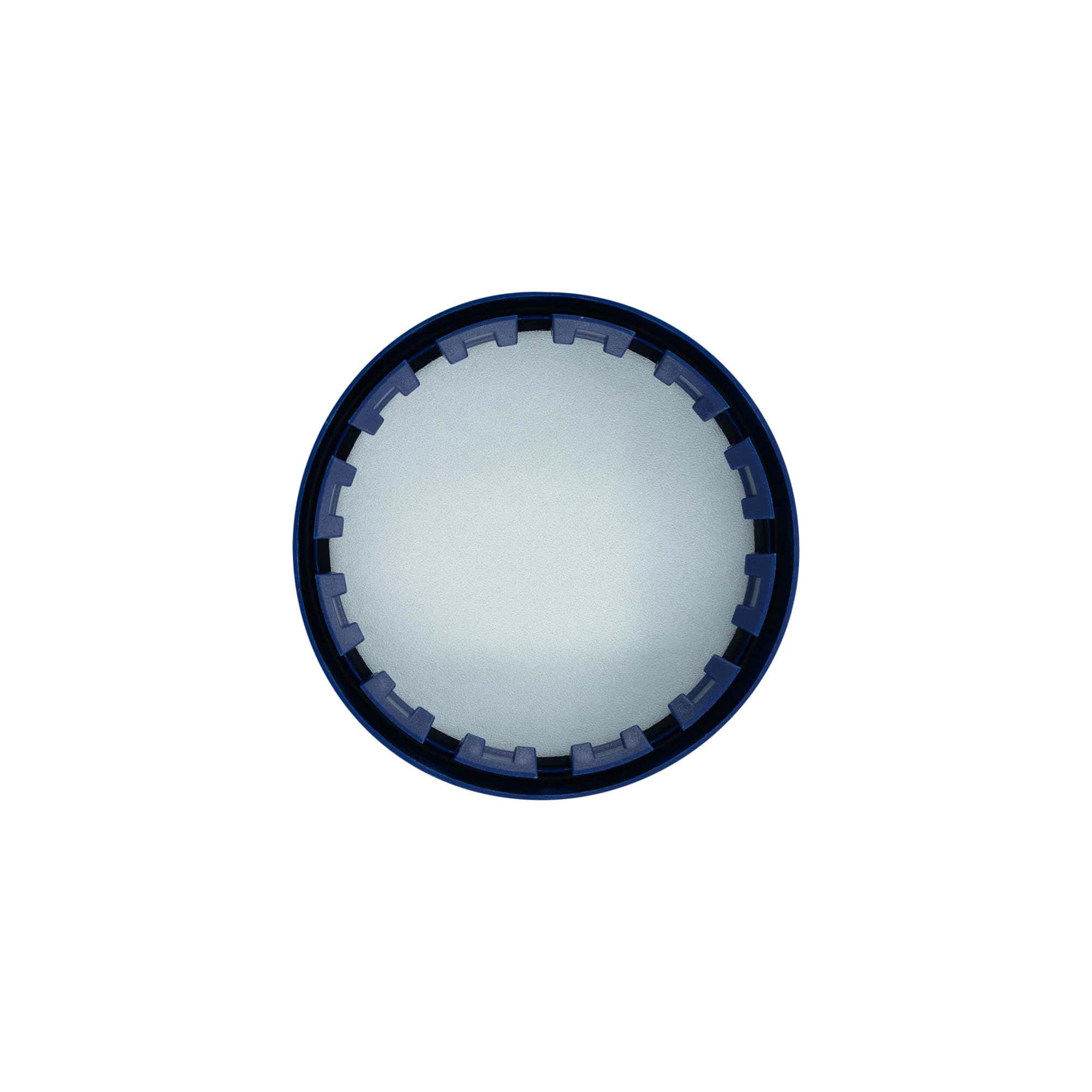 Tapa encajable para maceta cerámica estándar, plástico HDPE, azul